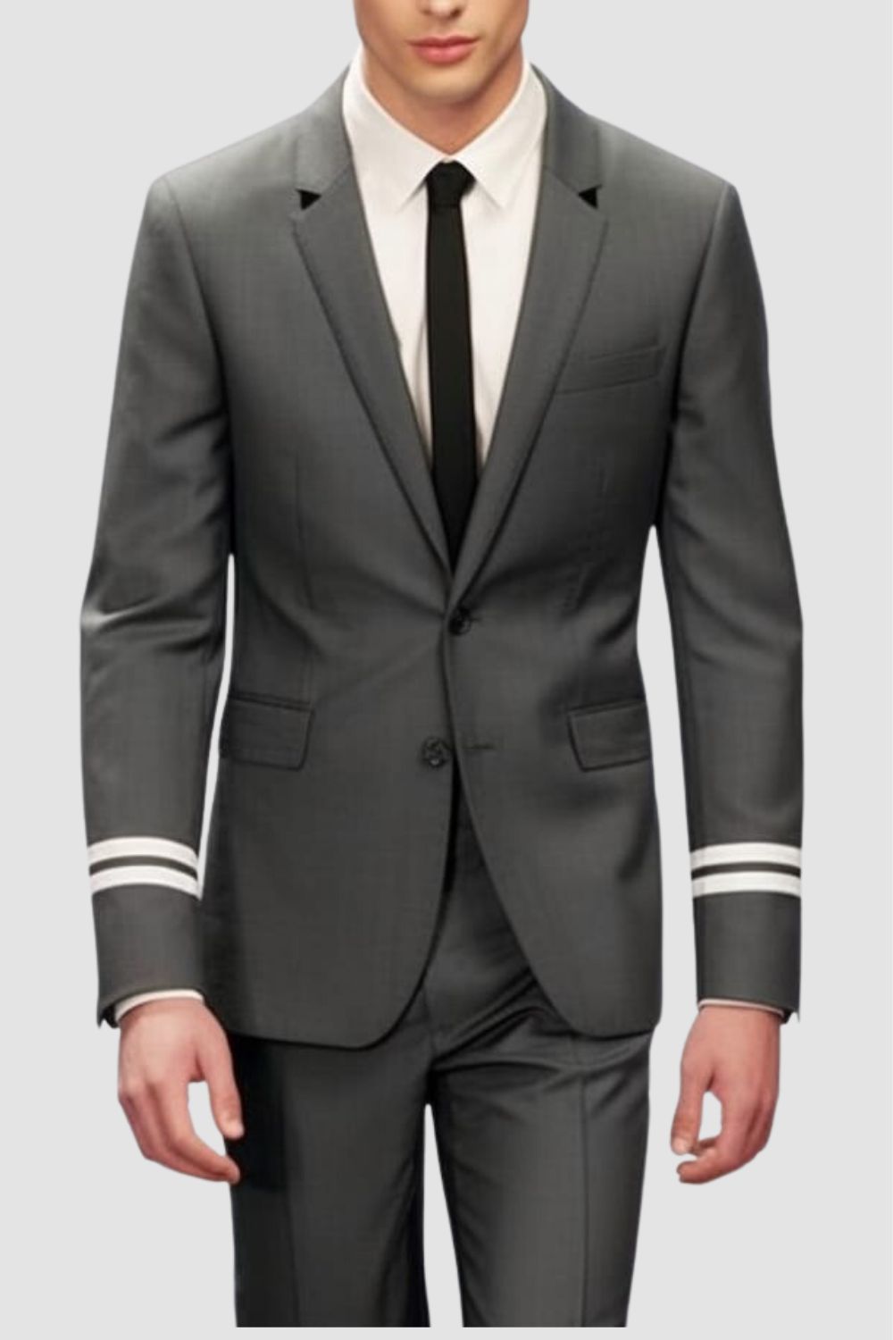 <p style="background-color:green;color:white;text-align:center;">COMING SOON</p>Two Bar Stripe Single Breasted Blazer