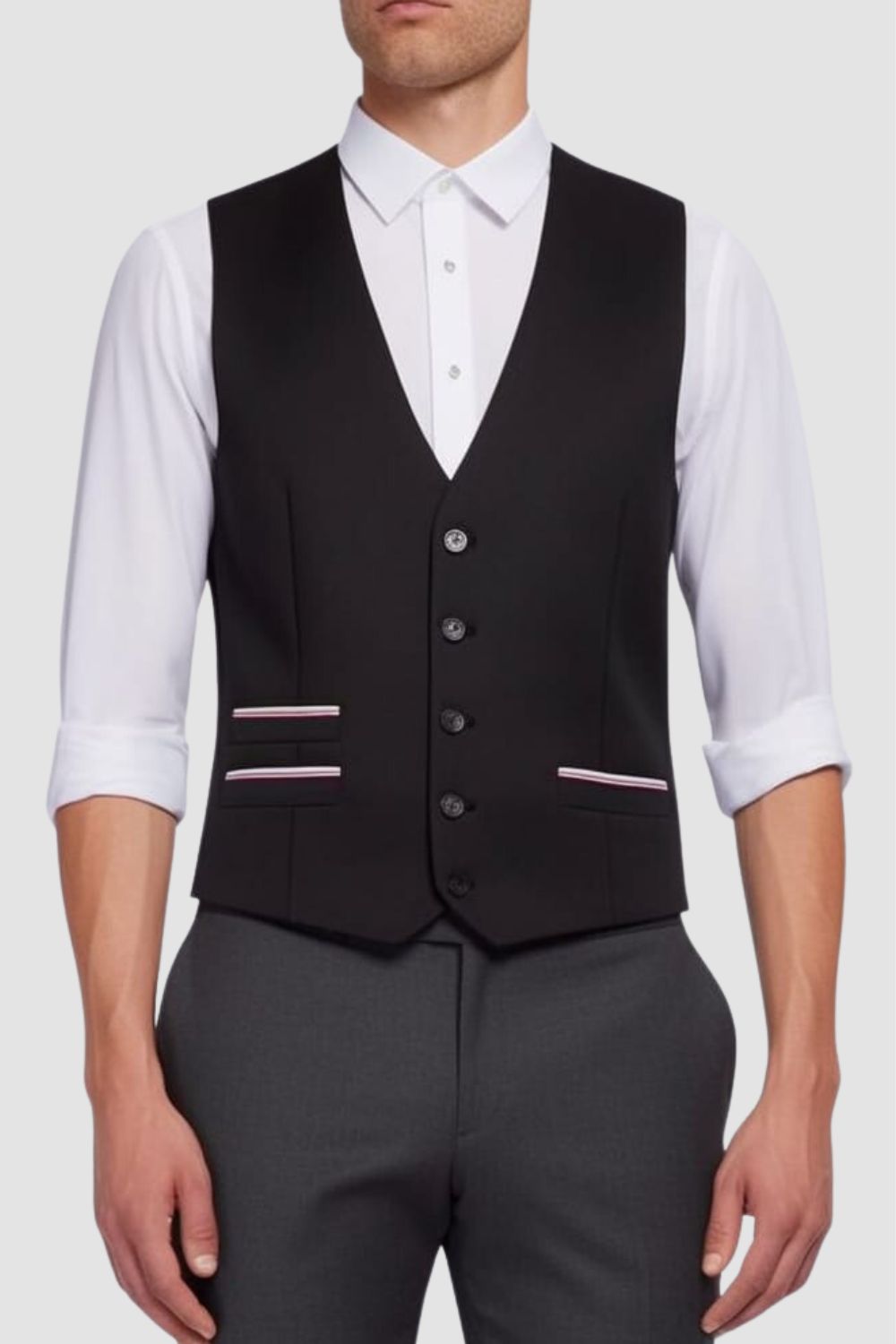 <p style="background-color:green;color:white;text-align:center;">COMING SOON</p>Men's contrast 3-pockets Vest
