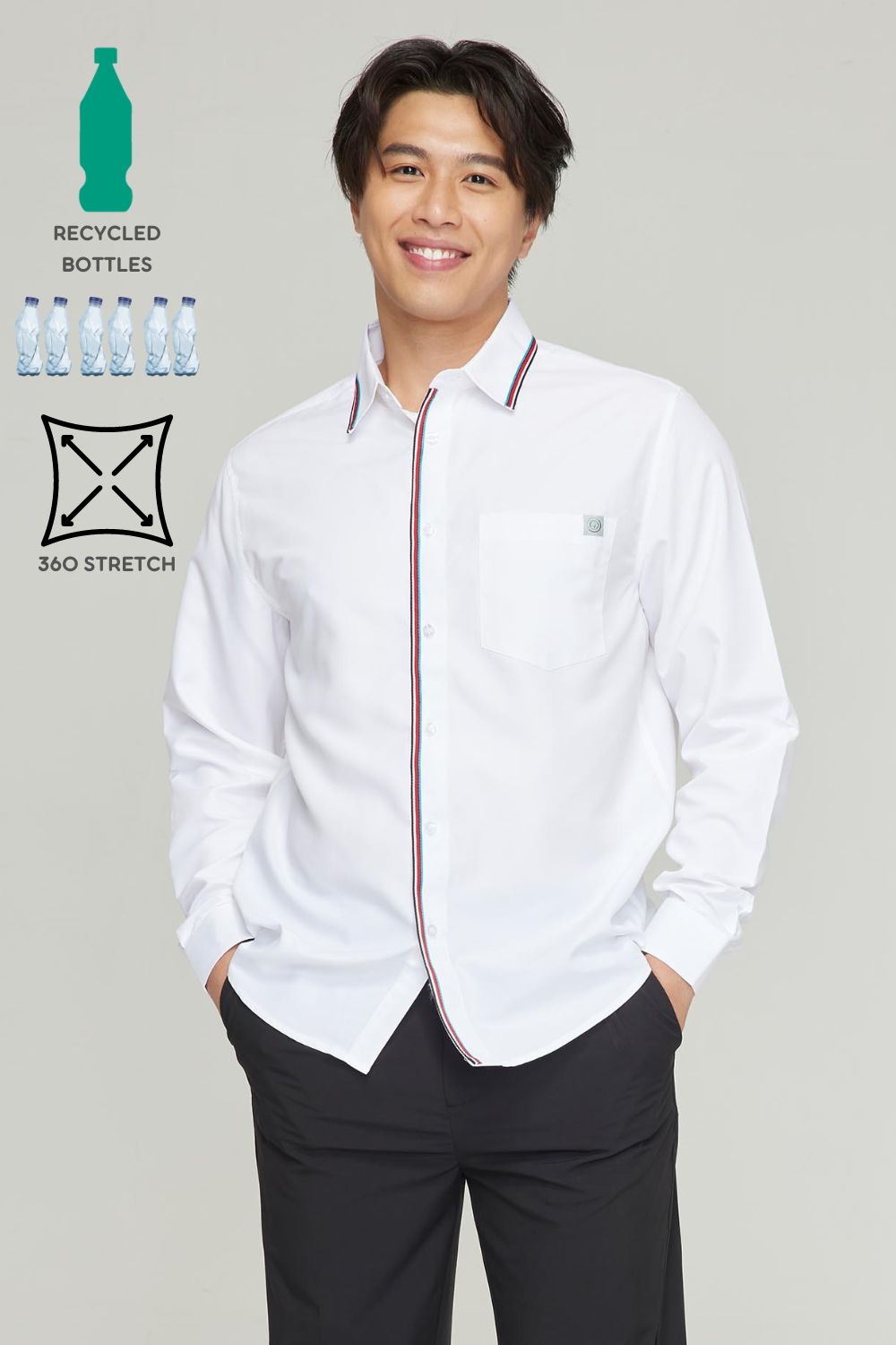 Men's BioNTex™ Double Piping Long Sleeve Shirt
