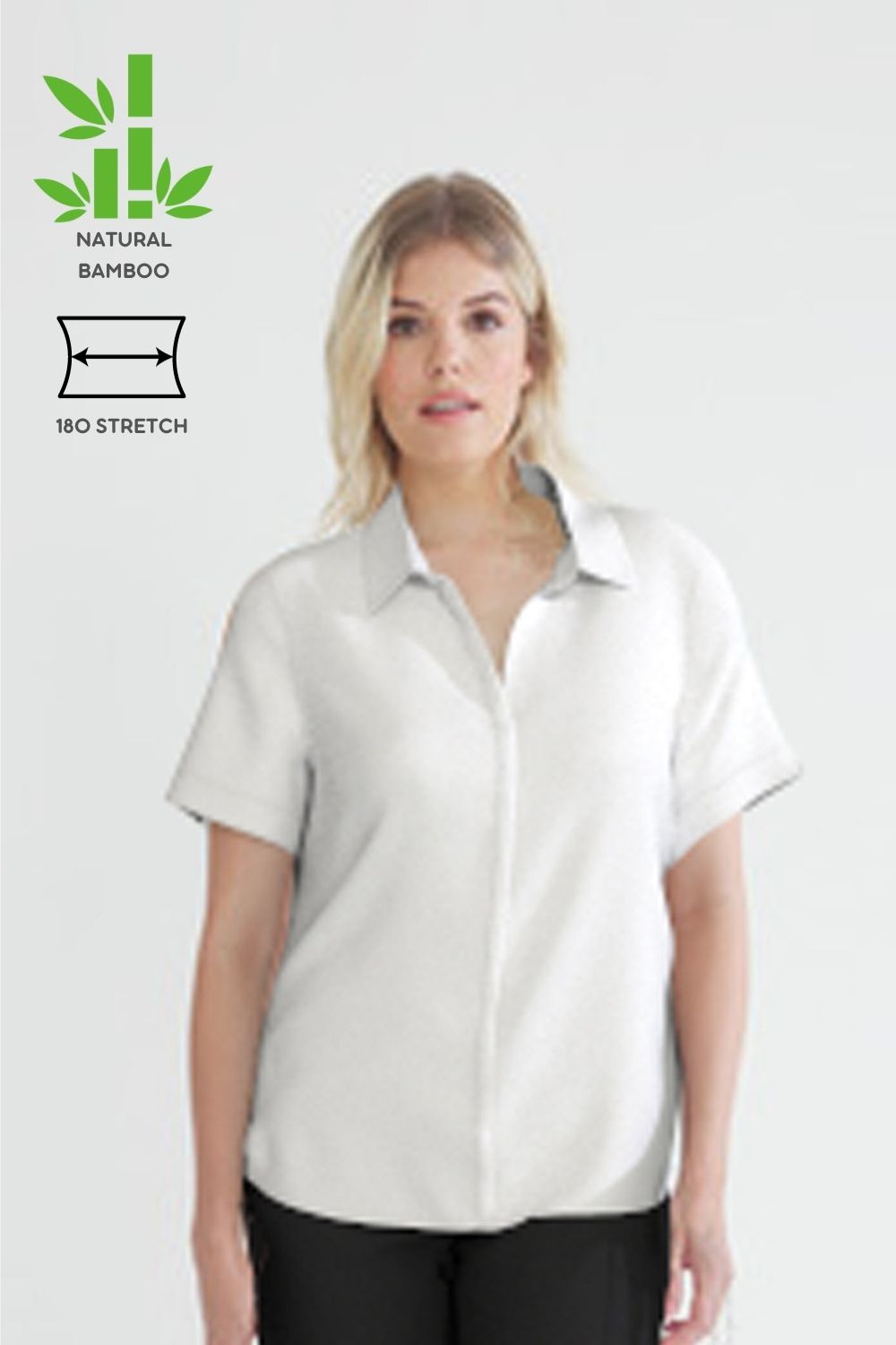 Women's BioNTex™ Eco Hidden Placket Short Sleeves Shirt