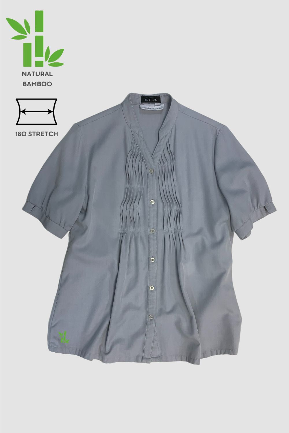 <b>Hotel Icon</b> 房口女 SFA Female Eco Bamboo Short Sleeve Shirt WTB0036