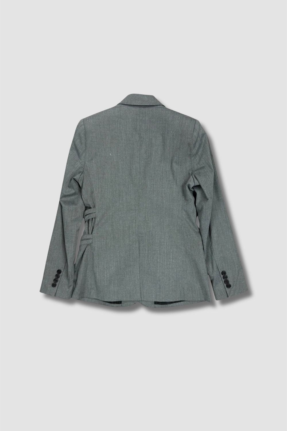 <b>HKCEC The Atrium_Headwaitress </b> | Women's Double Breasted waist strap Grey Jacket with chest pocket_WJK0030