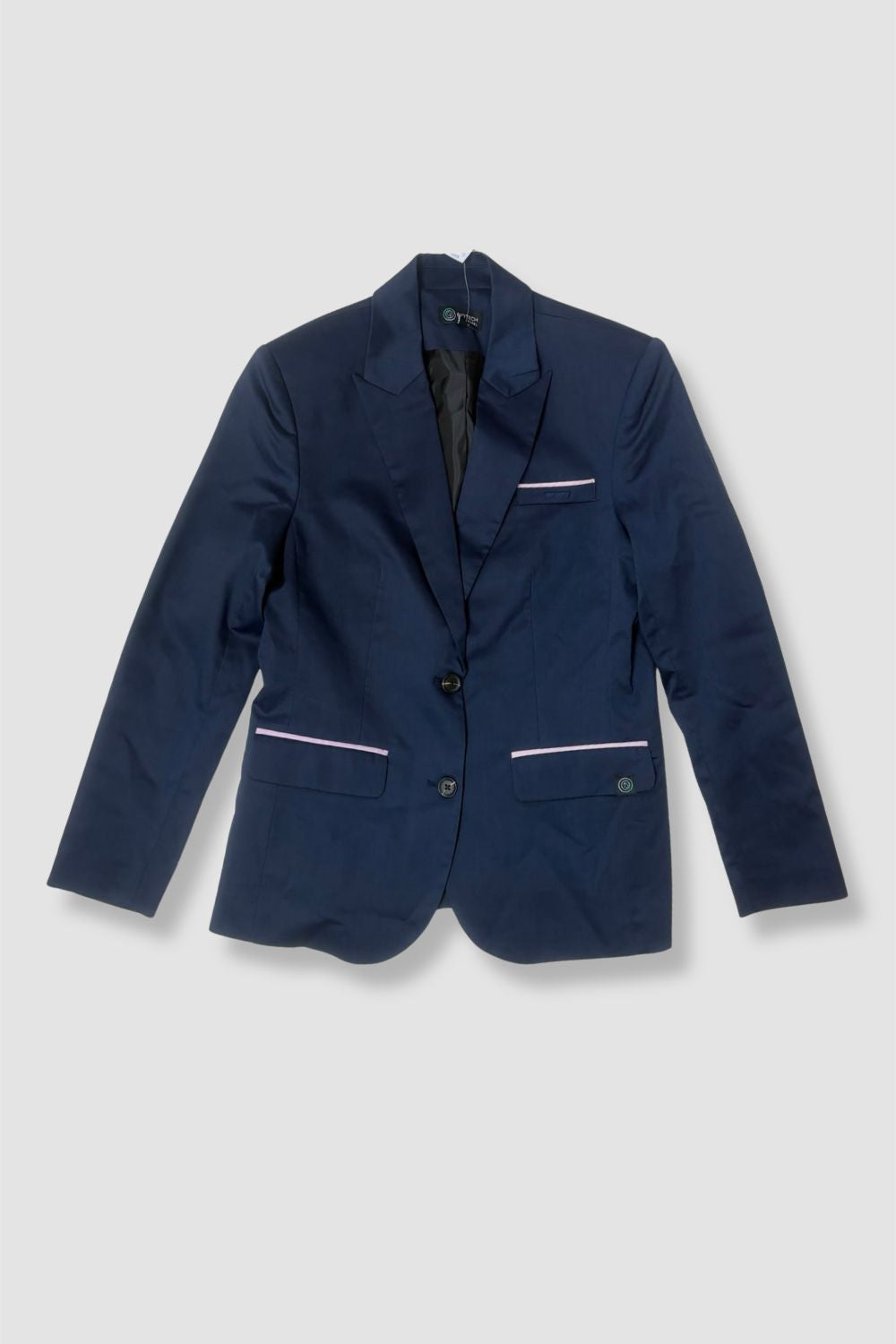 <b>HKCEC F&B Catering_Team Leader</b> | Women's Formal Navy Blazer with Contrast Jet_WJK0027A