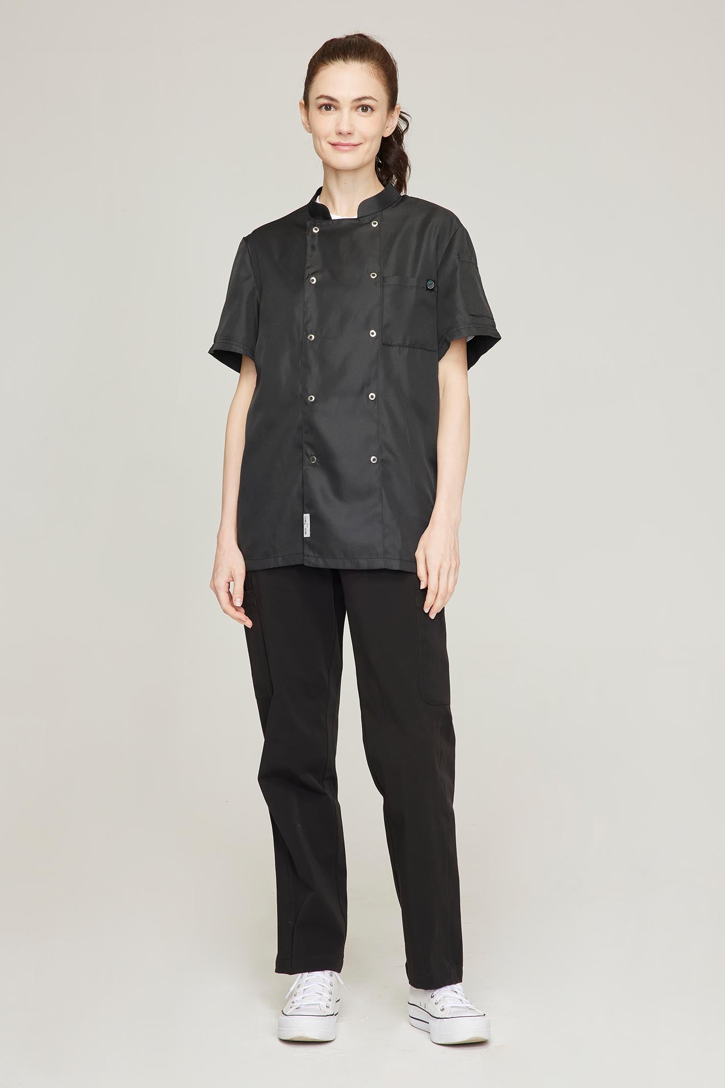 Women's BioNTex™ 2-Pocket Double Breasted Short Sleeve Chef Coat