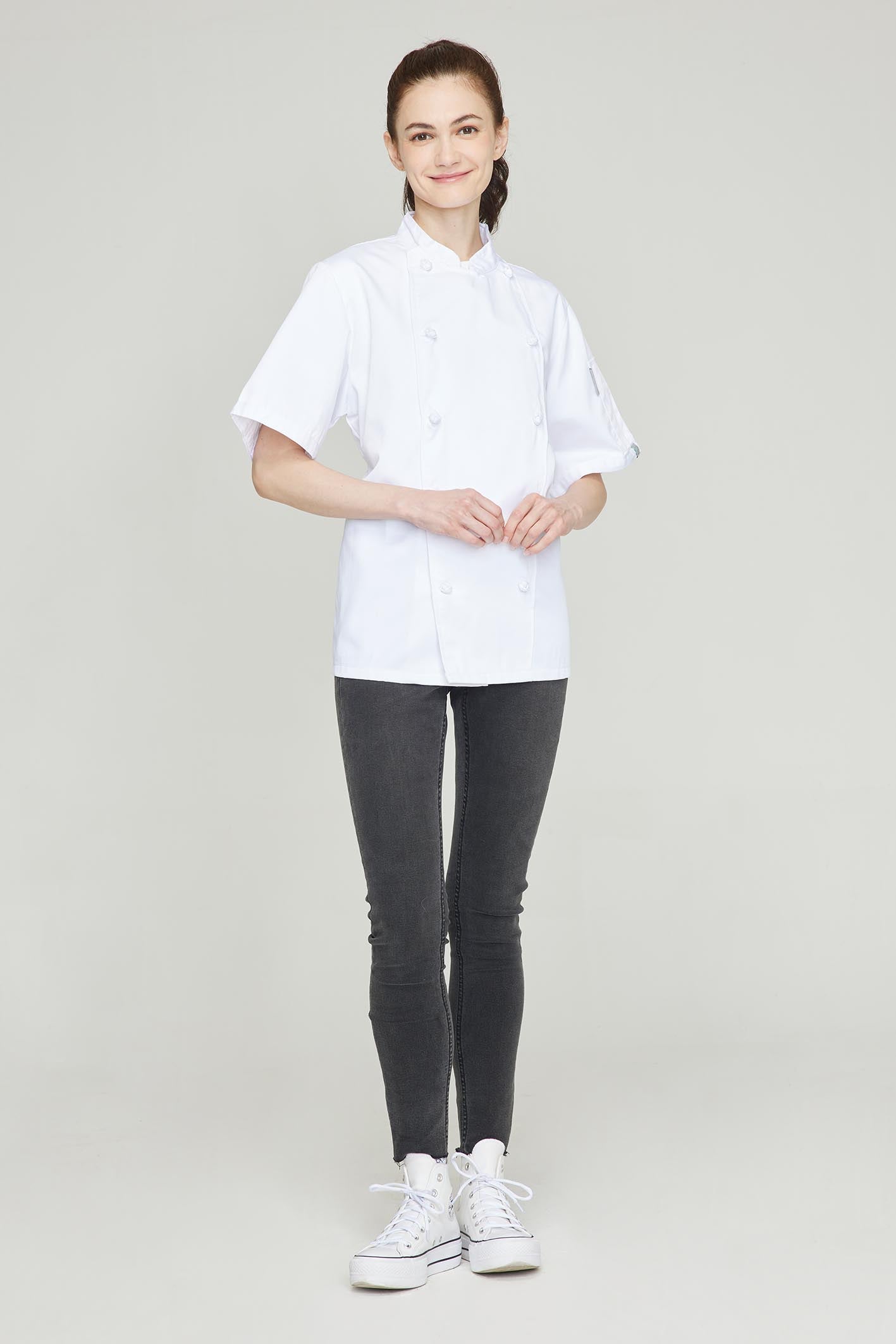 Women's BioNTex™ Double Breasted Button Closure Chef Coat