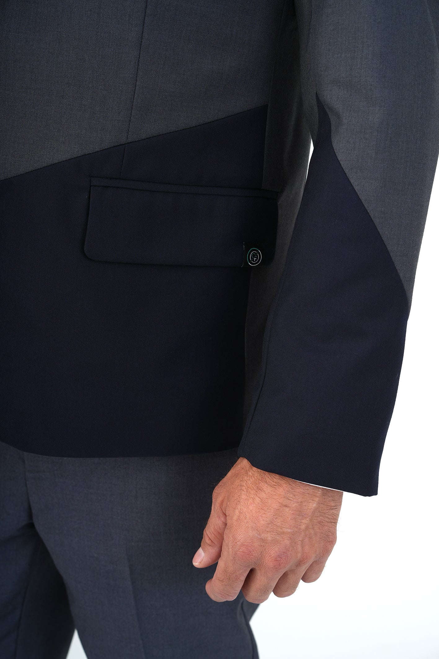 Men's BioNTex™ V Color Block Formal Blazer