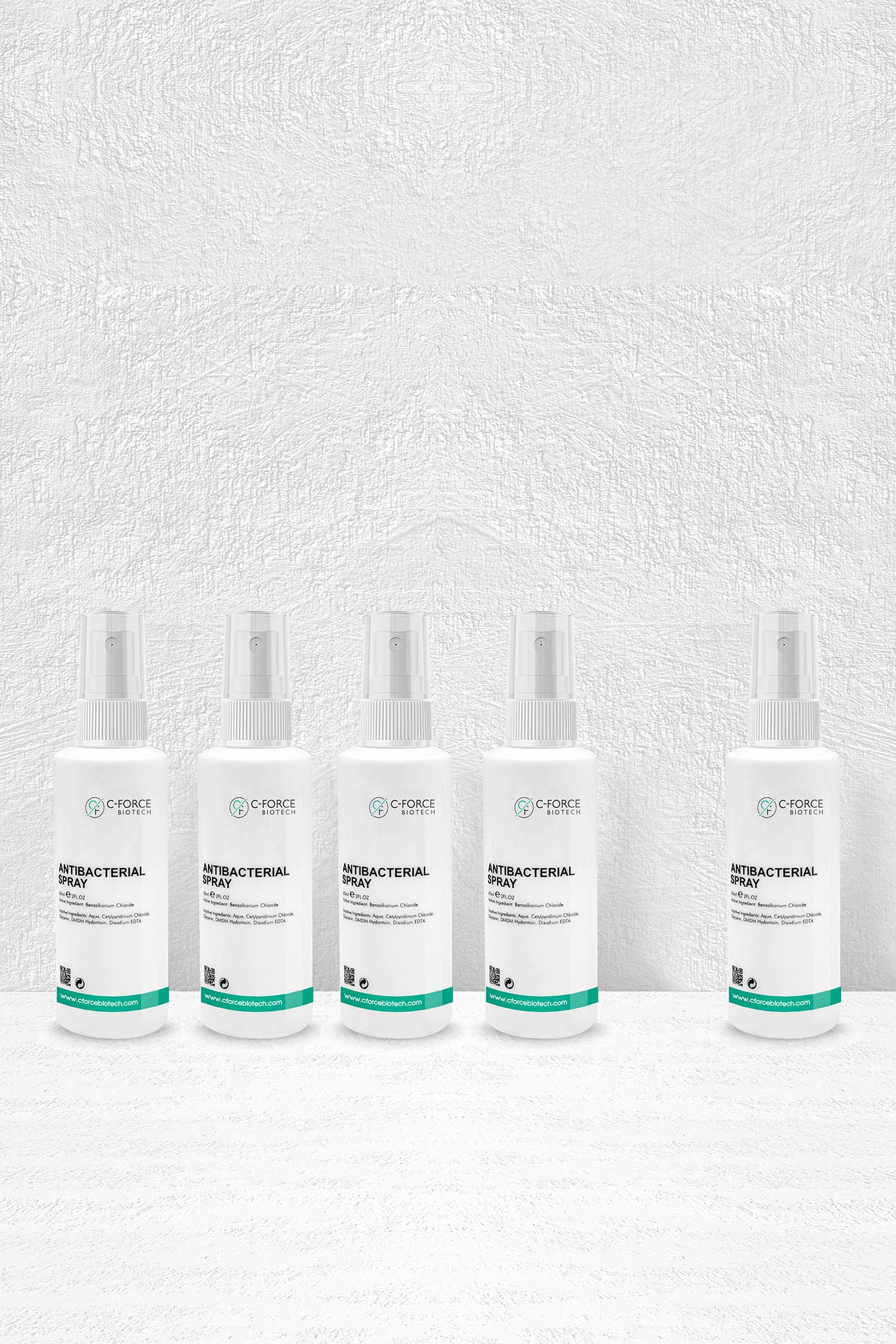 Antibacterial Sanitizer 60ml (Alcohol-Free) x 5 Bundle Pack