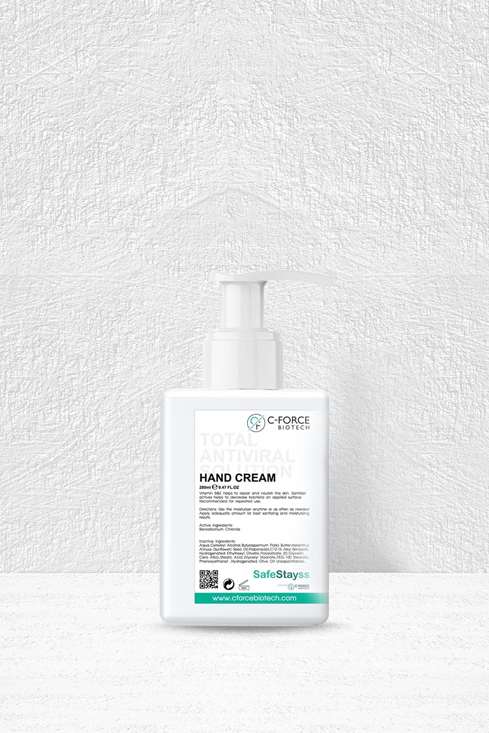 Antibacterial Hand Cream 280ml (Alcohol-Free)
