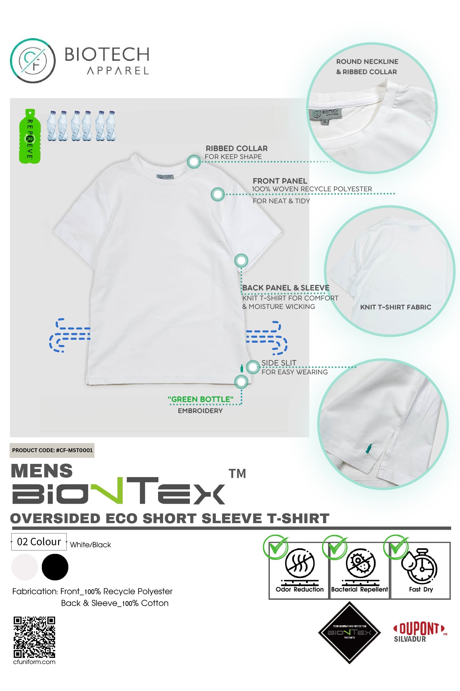 Men's BioNTex™ Recycled Short Sleeve T-Shirt