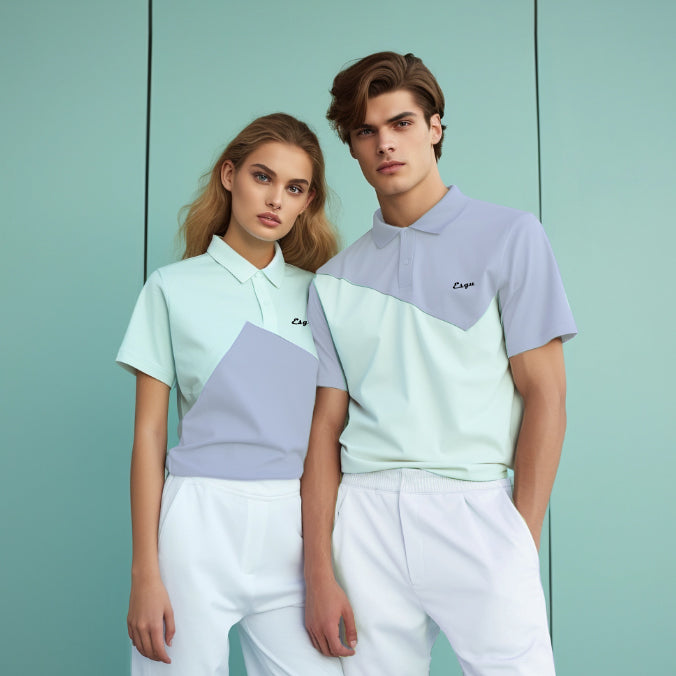 Unisex Recycled Polyester Color Block Polo