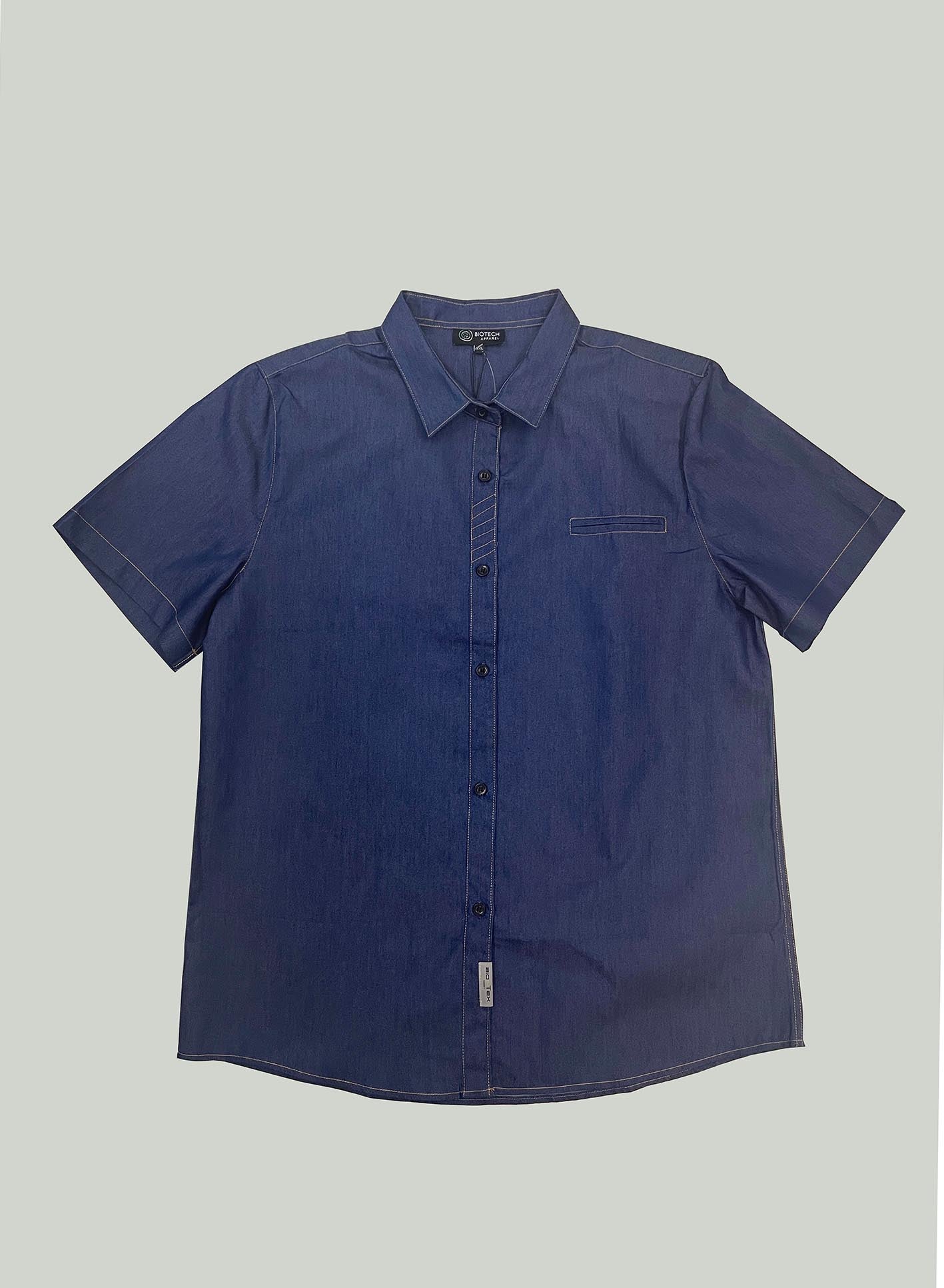 Men's BioNTex™ Denim Short Sleeve Serve Top