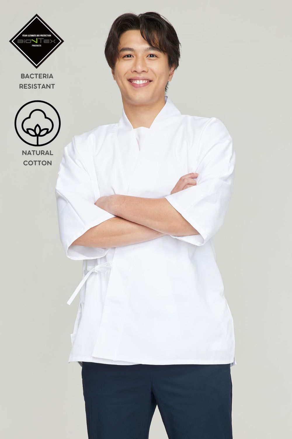 Men's BioNTex™ Eco Japanese Style Chef Coat