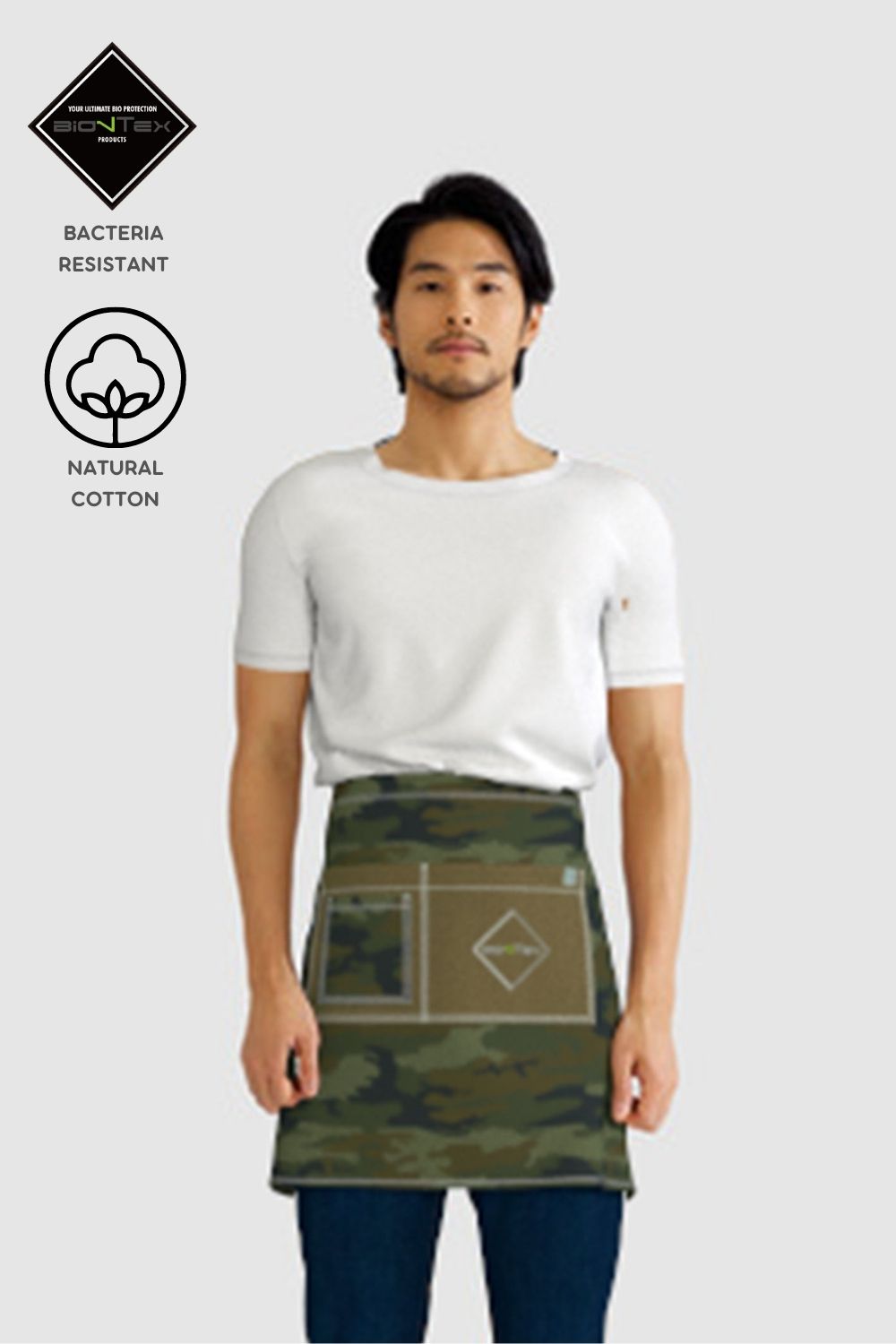 Unisex BioNTex™ Emb Camo Waist Apron