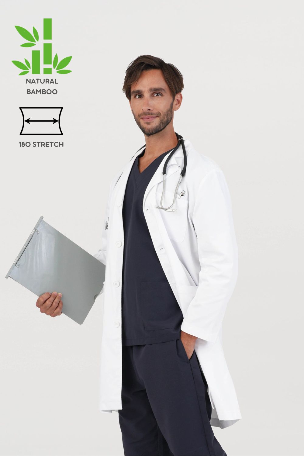 <b>Richemont</b> Men's BioNTex™ ECO Long Lab Coat