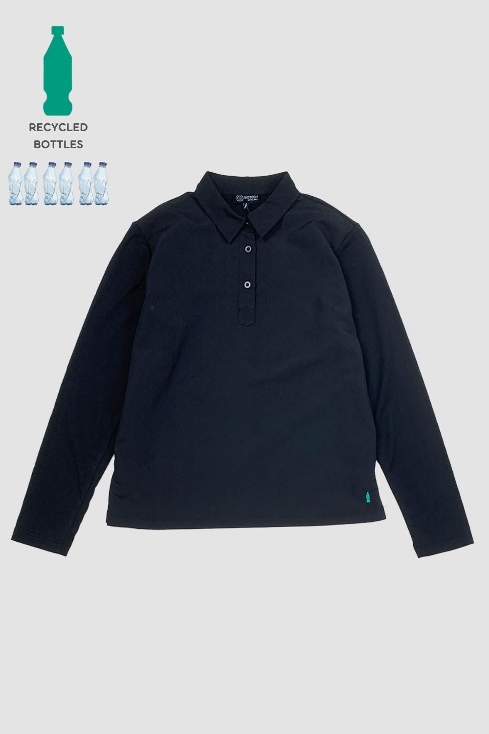 Men's BioNTex™ Mixed Fabric Polo Long Sleeve