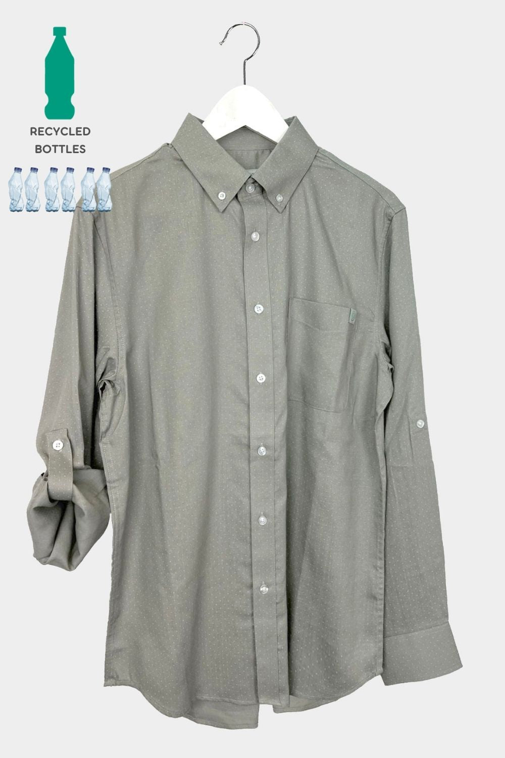 Men's BioNTex™ Tencel Polka Dots Button Down Collar Shirt