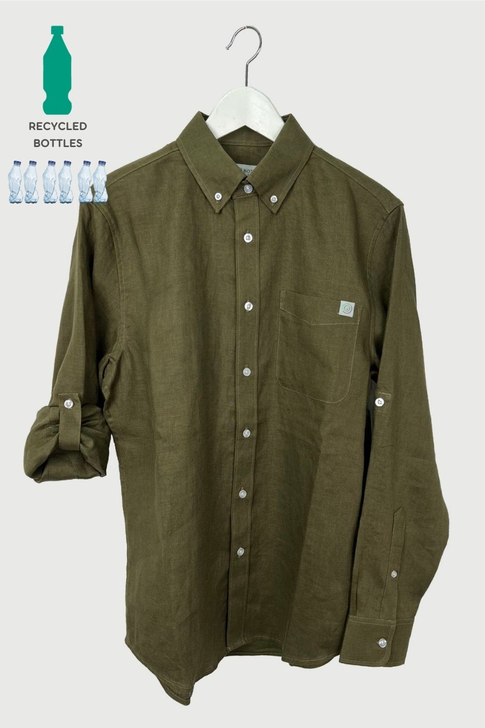 Men's BioNTex™ Linen Button Down Collar Shirt