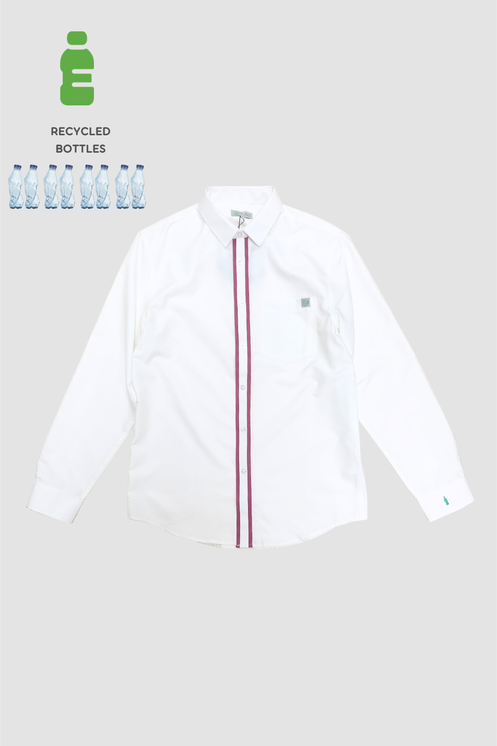 <b>H-PRIVILEGE</b> | Men's BioNTex™ Sustainable Double Piping Shirt