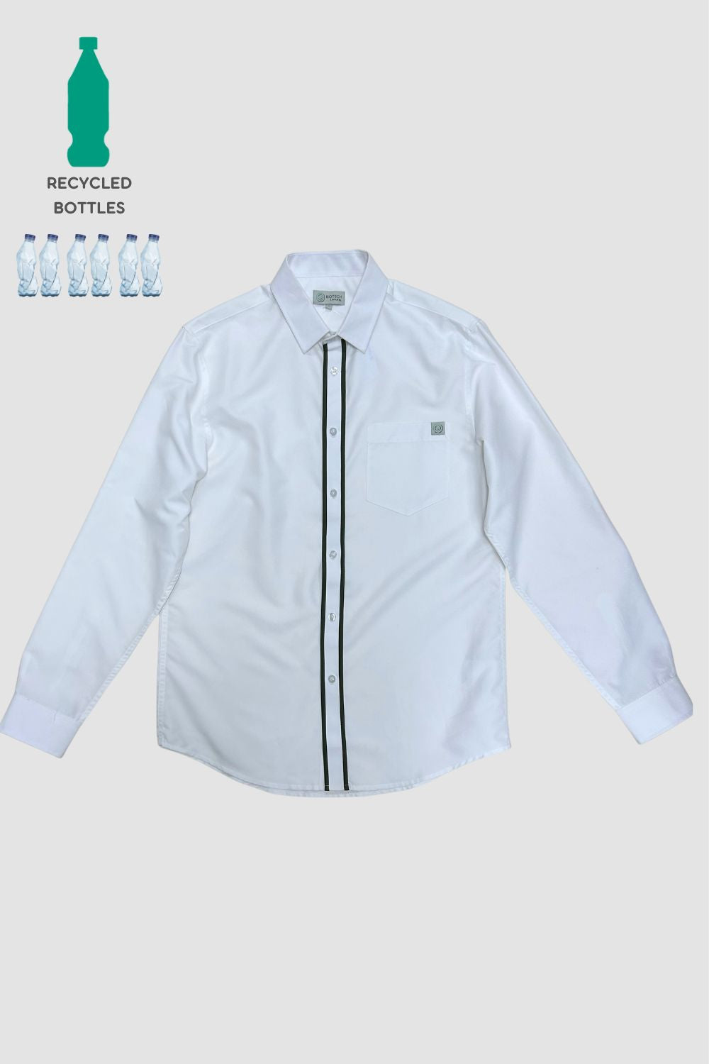 <b>WELL BORN</b> | Men's BioNTex™ Sustainable Double Piping Shirt