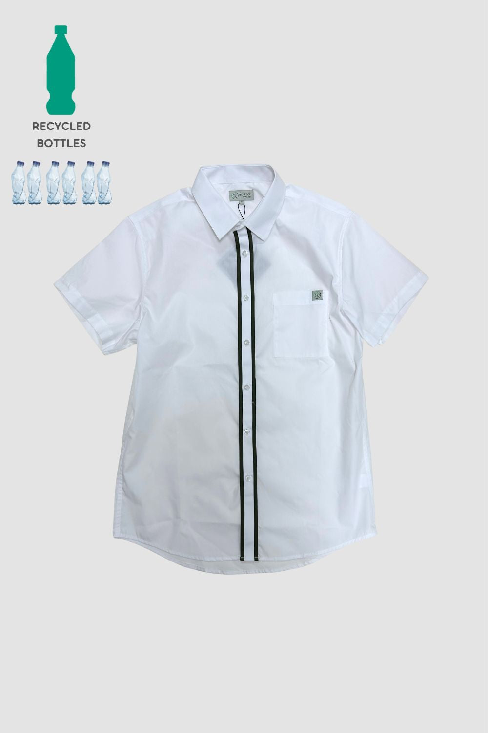 <b>WELL BORN</b> | 保安 - Men's BioNTex™ Sustainable Double Piping Short Sleeve Shirt