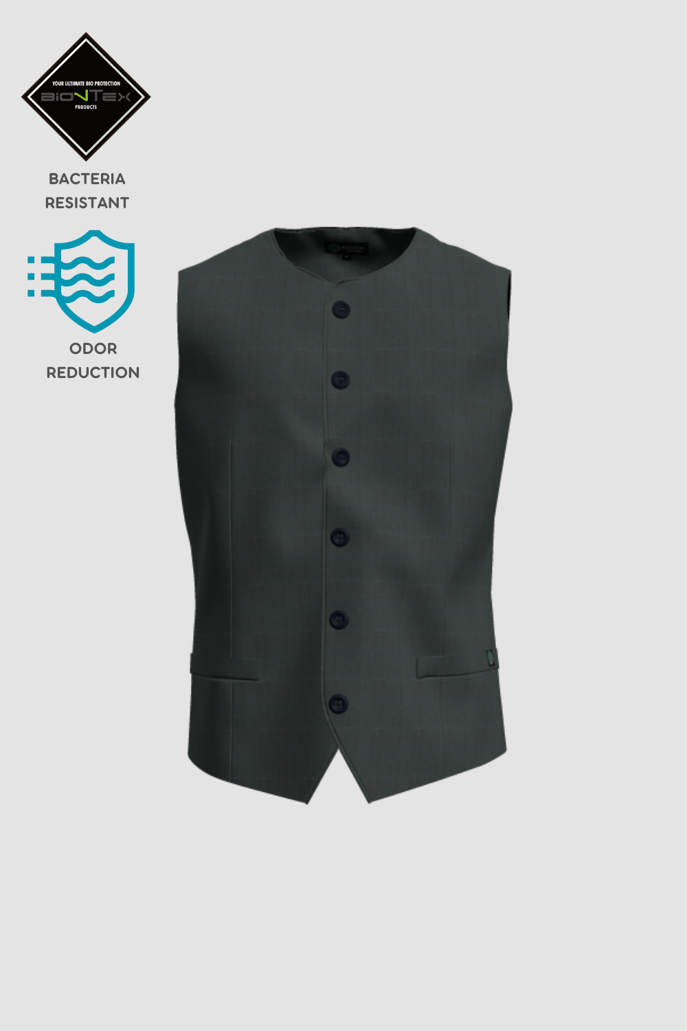 <b>HKCEC</b> Men's BIONTEX™ Round Neck Waistcoat