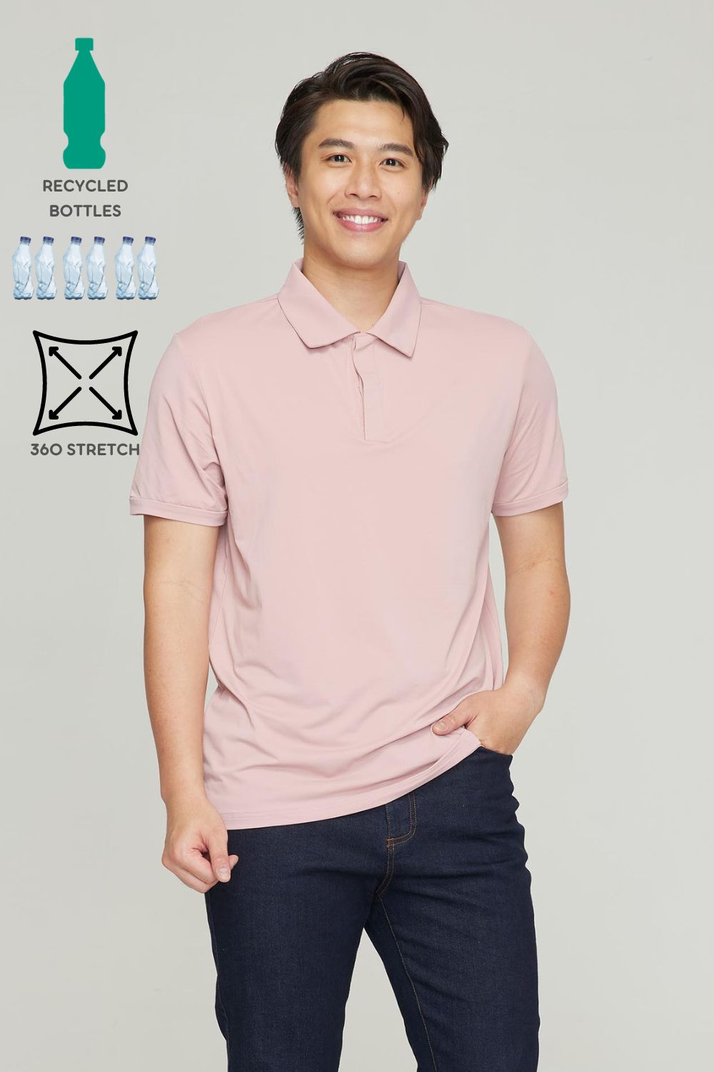 男士 BioNTex™ Polo 短袖