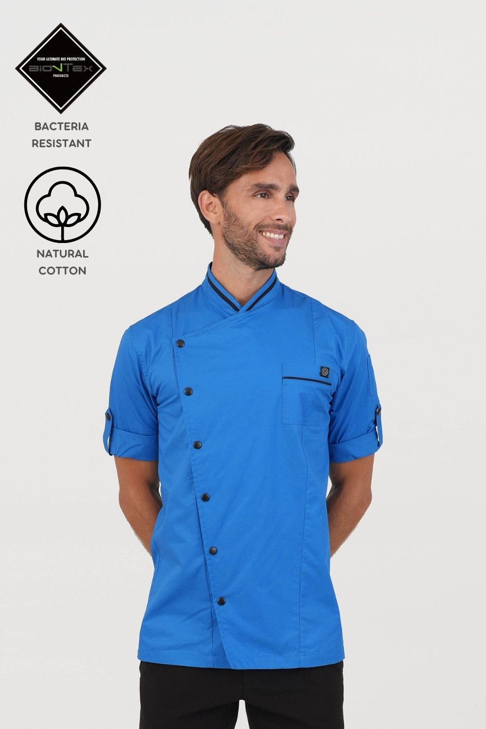 Unisex BioNTex™ Contrast Piping Chef Coat