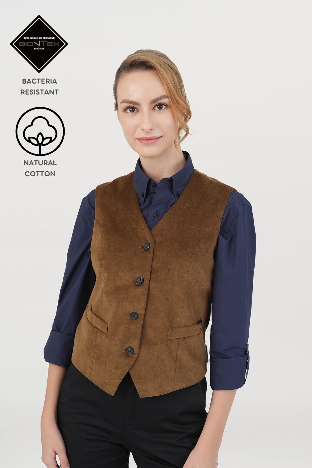 Women's BioNTex™ Corduroy Waistcoat