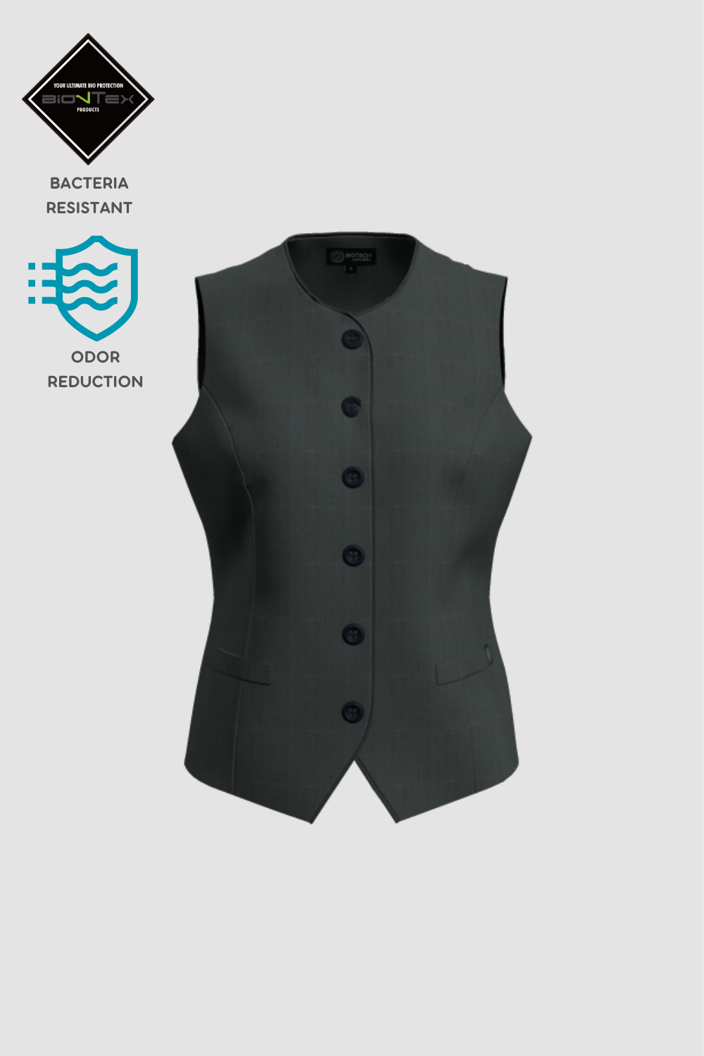 <b>HKCEC</b> Women's BioNTex™ Round Neck Waistcoat