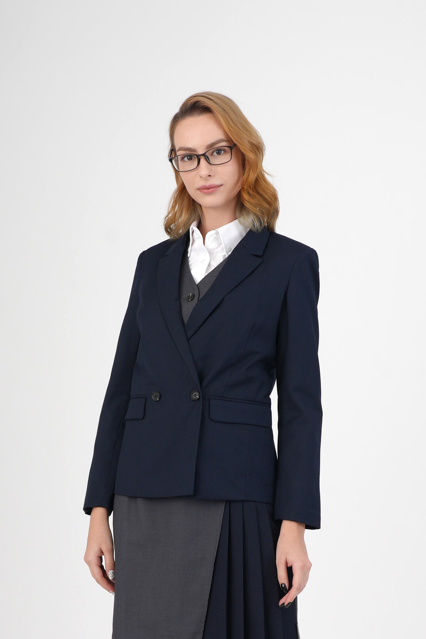 <b>HKCEC</b> Women's BioNTex™ Double-Breasted Formal Blazer