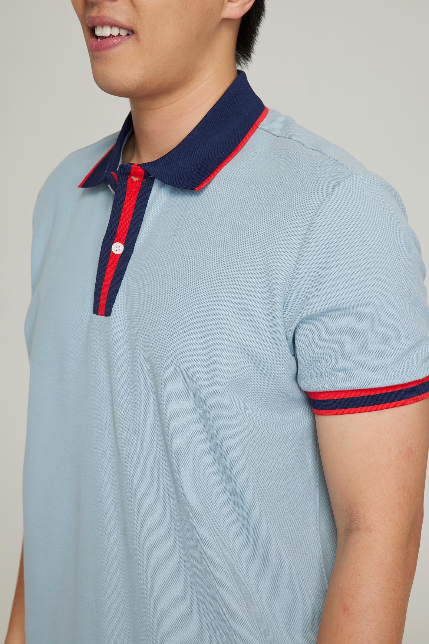 Men's BioNTex™ Mixed Fabric Polo Short Sleeve