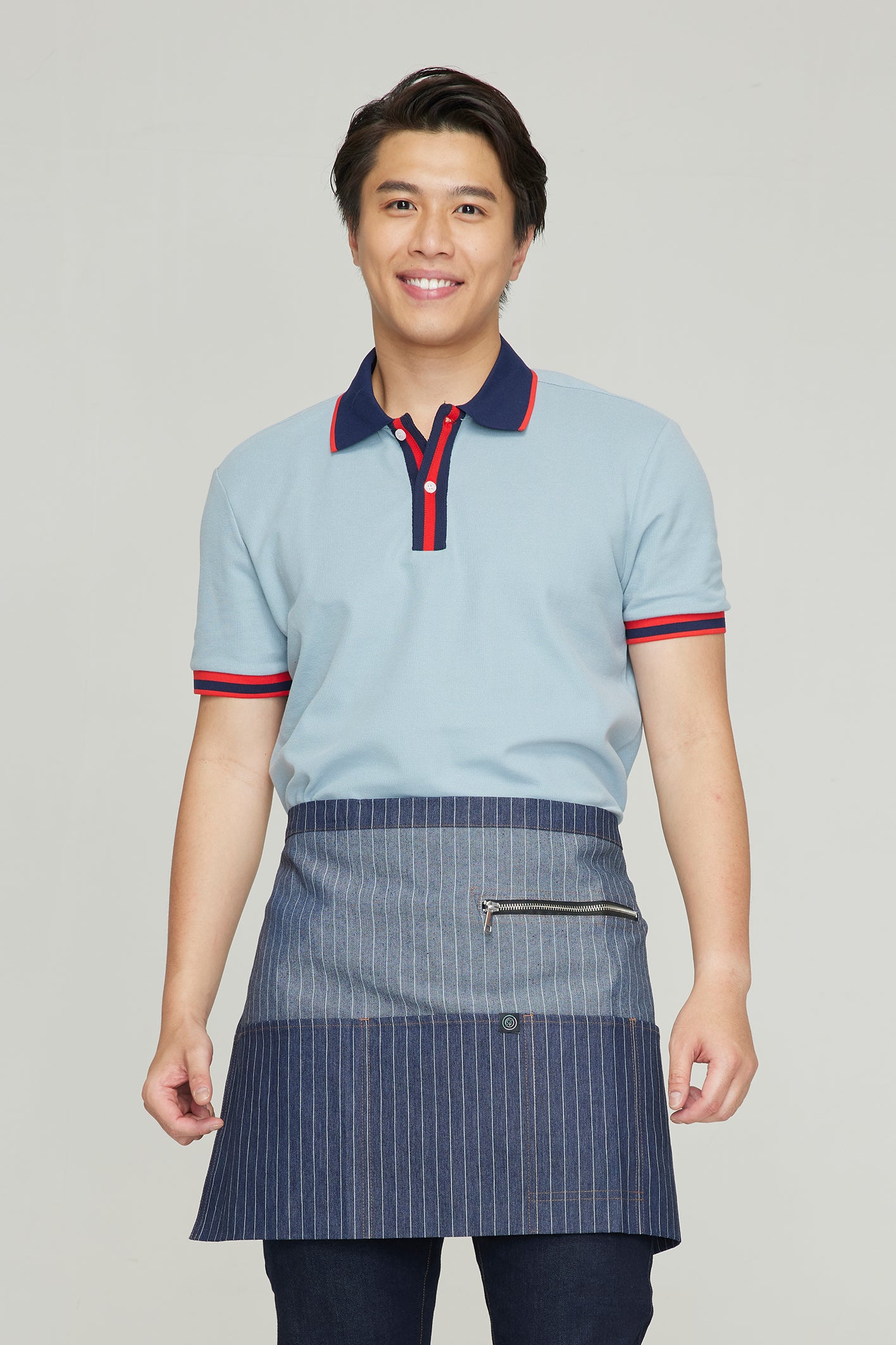 Unisex BioNTex™ Stripe Denim Waist Apron