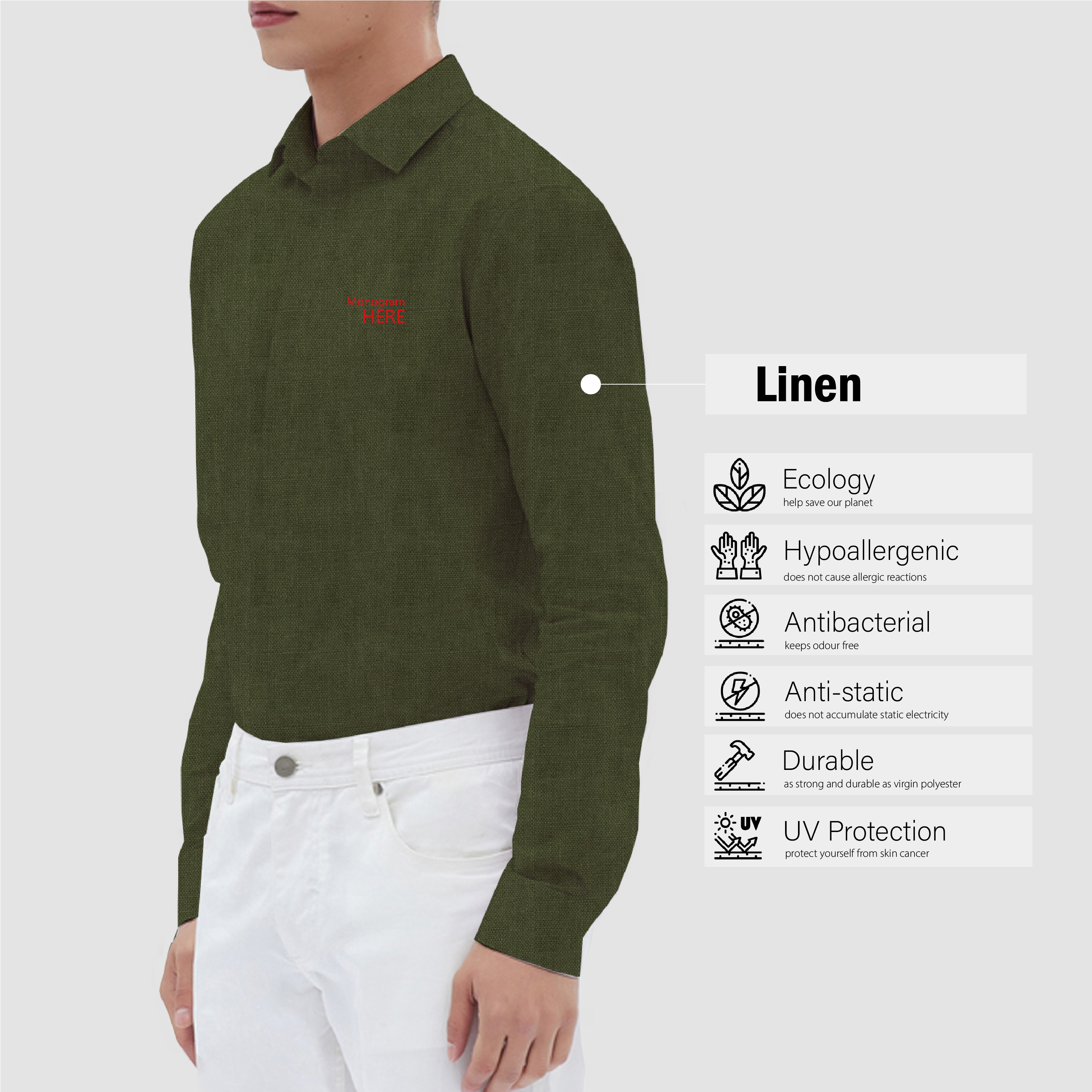 Shirt - <font size="3"><font color="green"> Tencel/Linen </font></font>