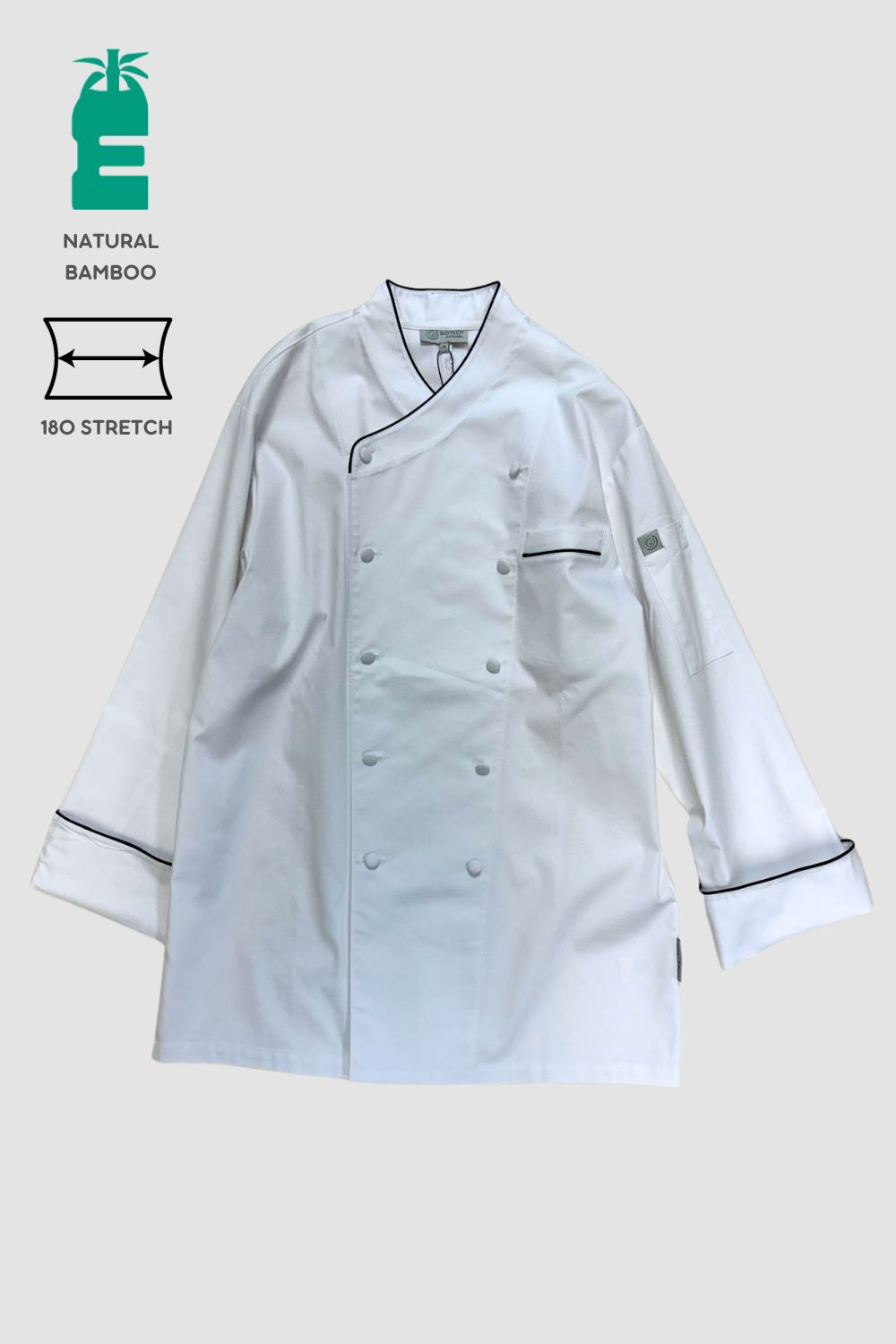 Unisex BioNTex™ Contrast Piping Chef Coat