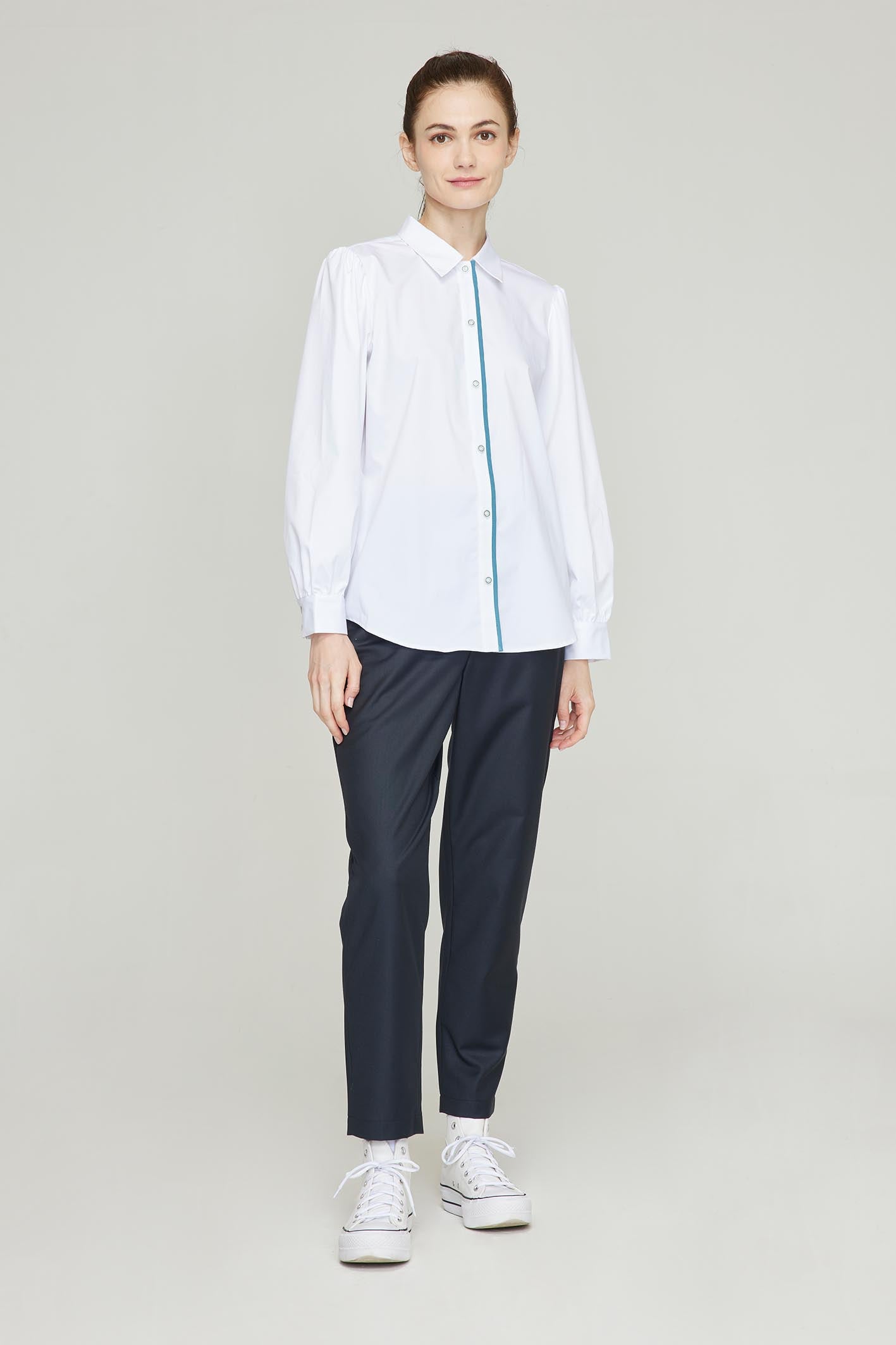 Women's BioNTex™ Sustainable Single Piping Standard Collar Shirt