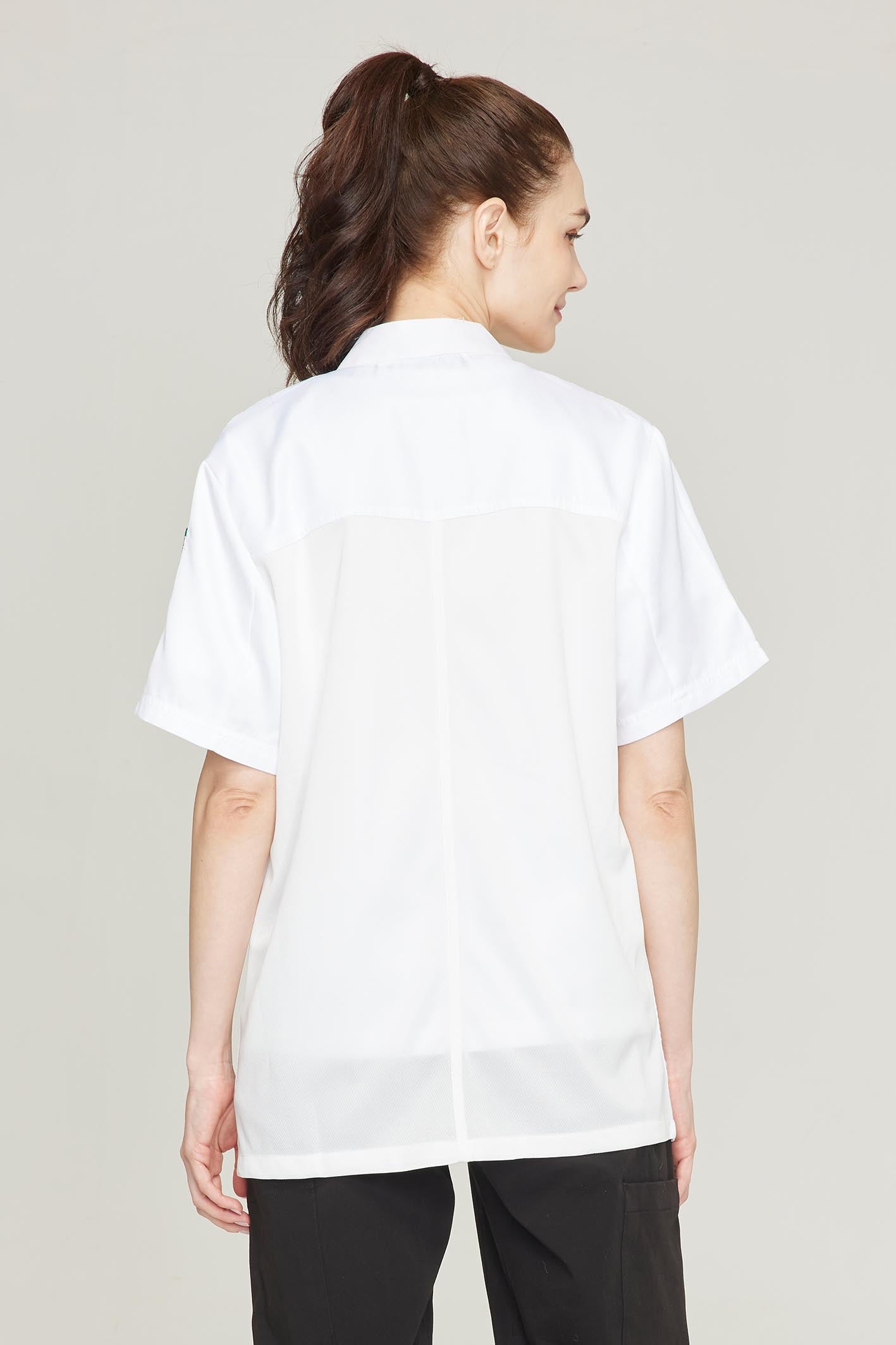 Women's BioNTex™ 2-Pocket Double Breasted Short Sleeve Chef Coat