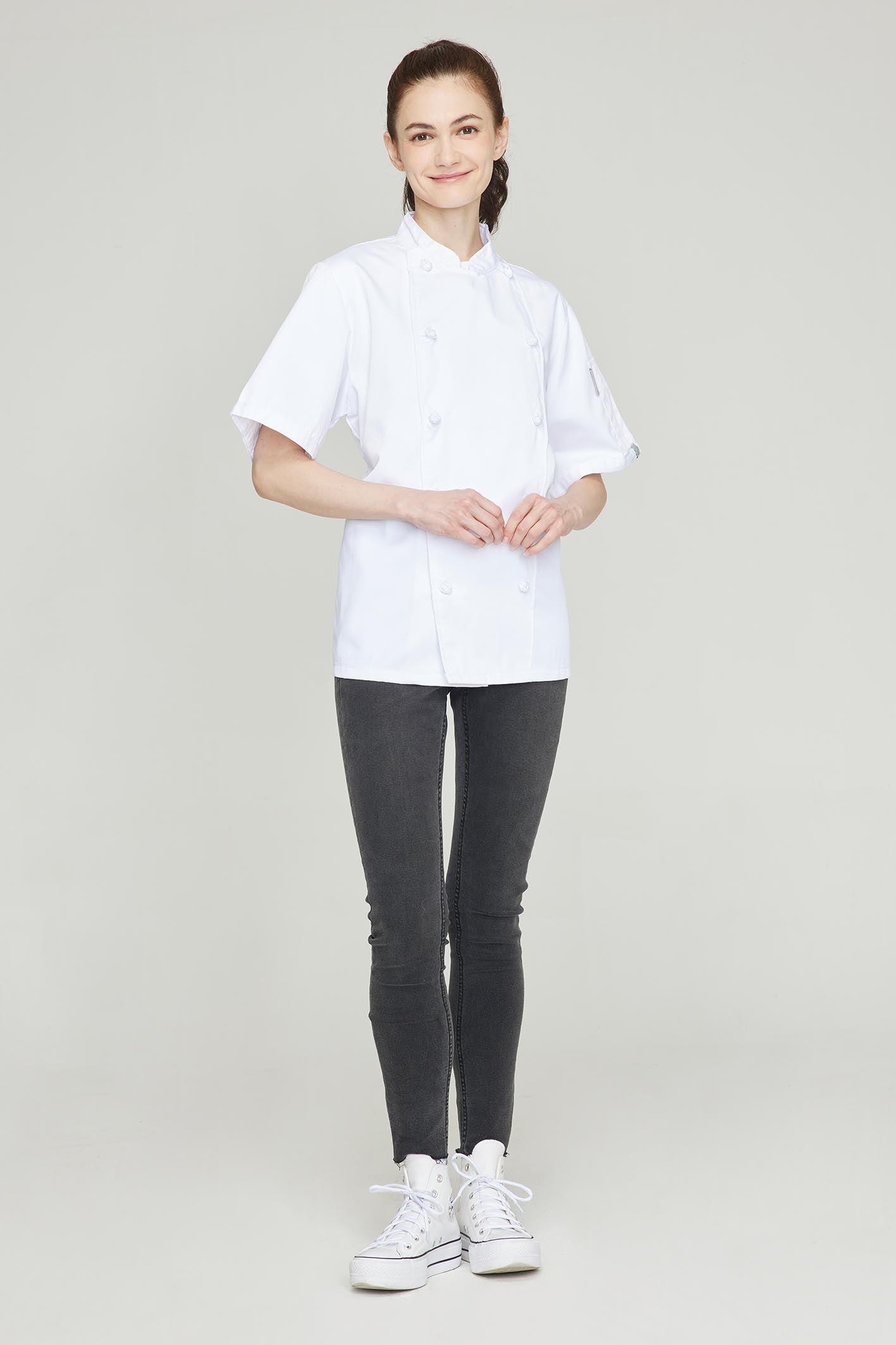 Women's BioNTex™  Double Breasted Button Closure Chef Coat
