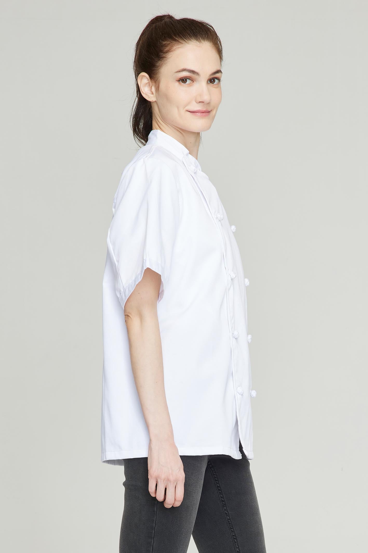 Women's BioNTex™  Double Breasted Button Closure Chef Coat