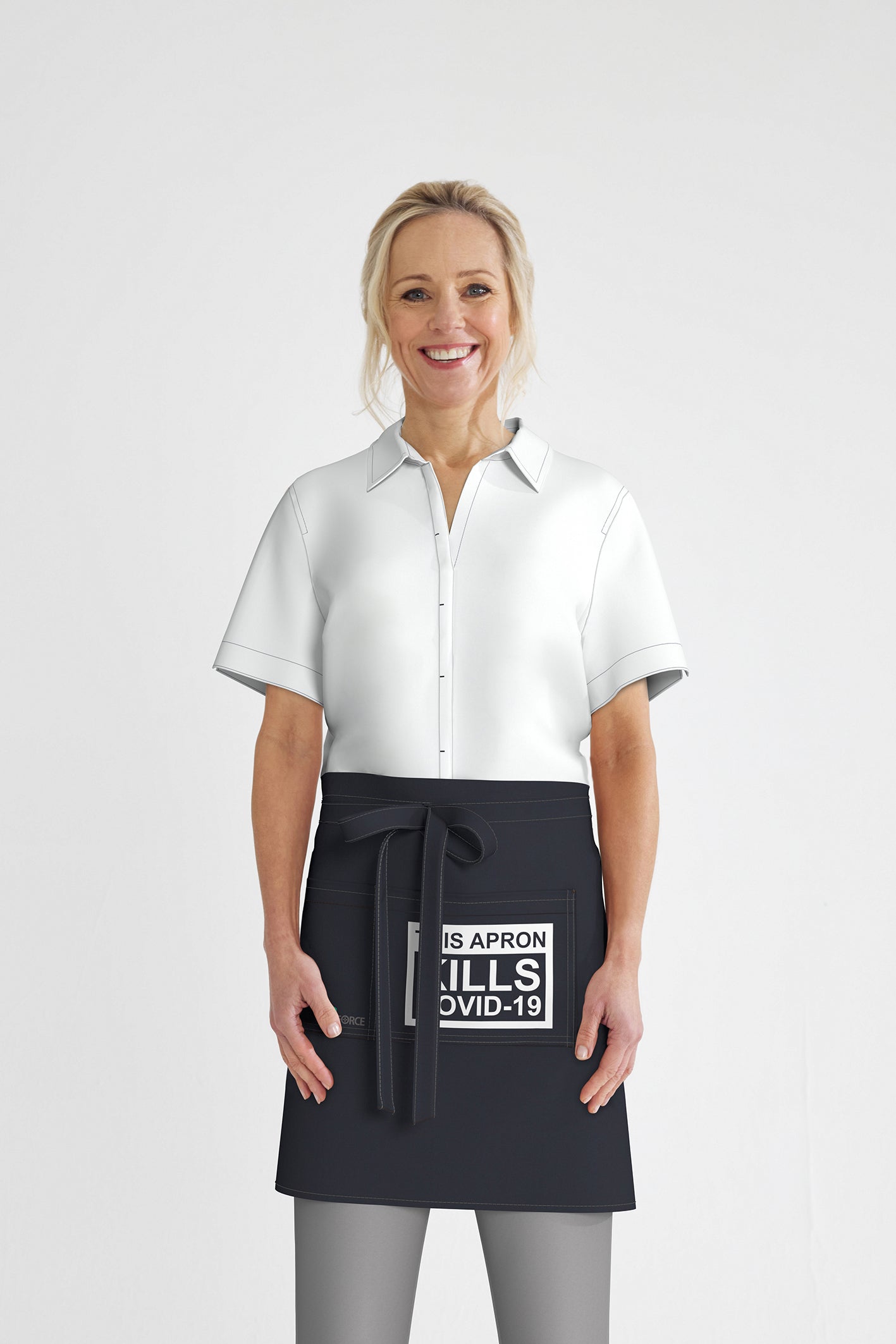 Unisex BioNTex™ Printed Pocket Waist Apron