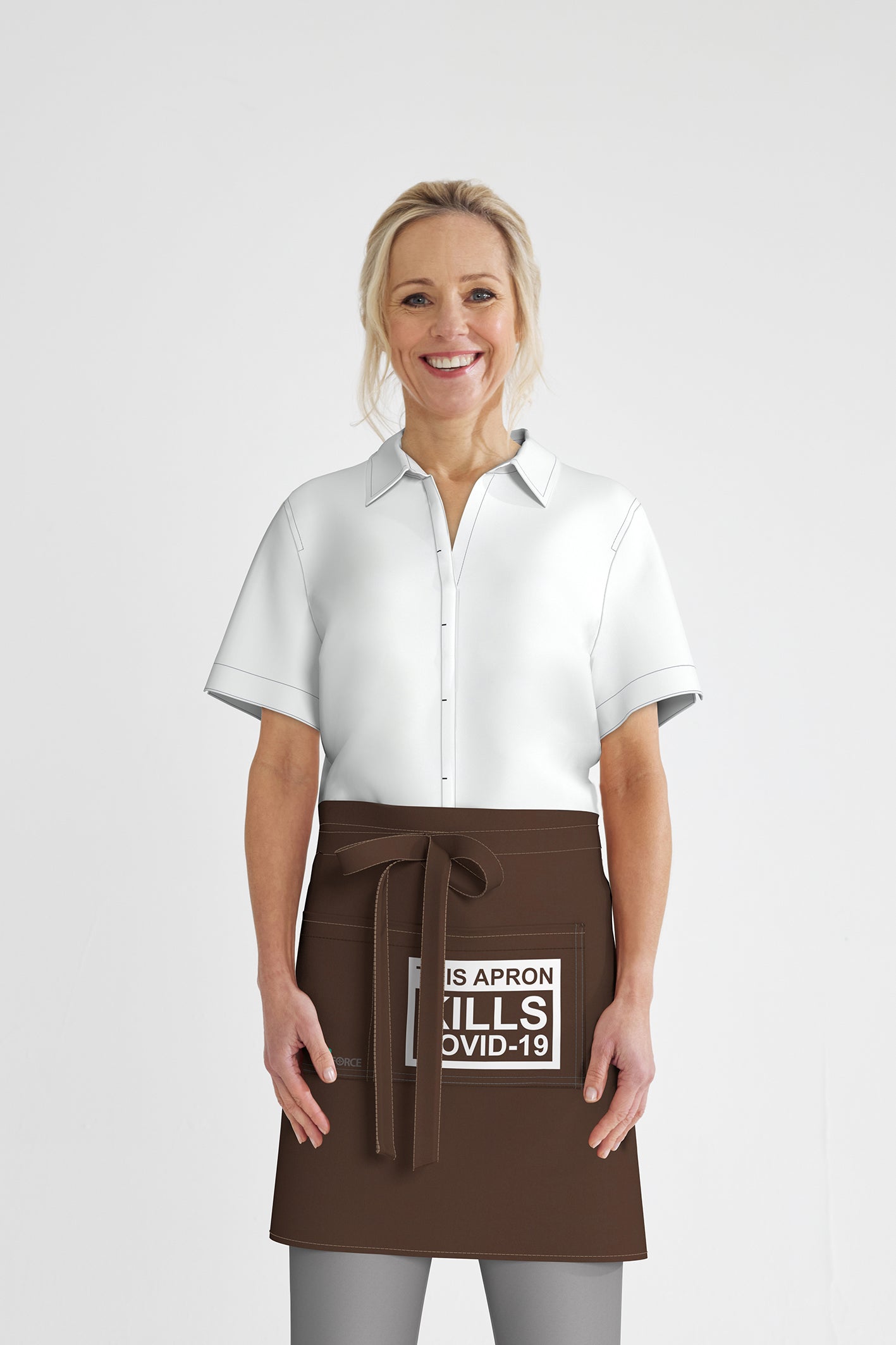 Unisex BioNTex™ Printed Pocket Waist Apron