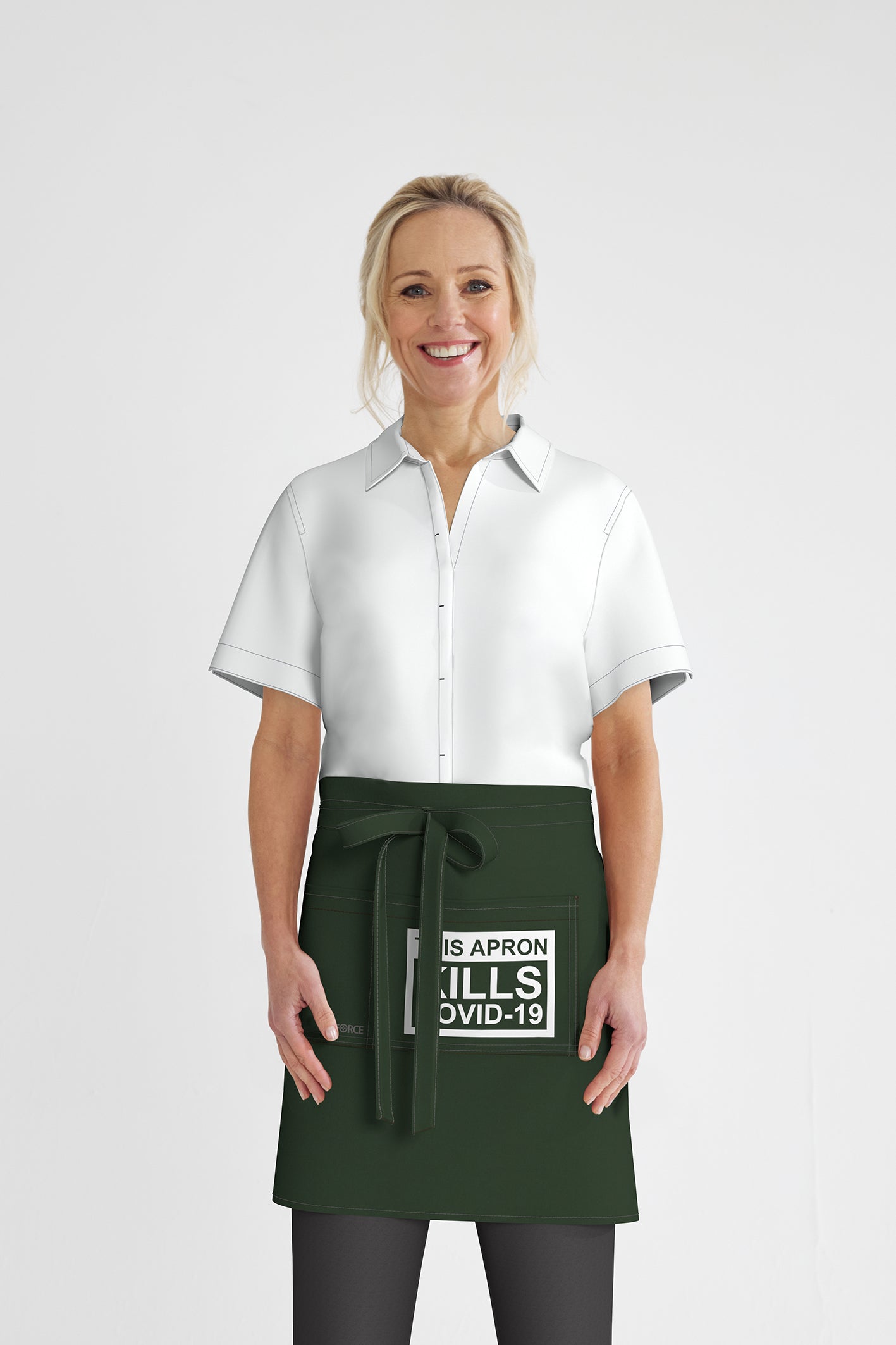 Unisex BioNTex™ Printed Pocket Waist Apron