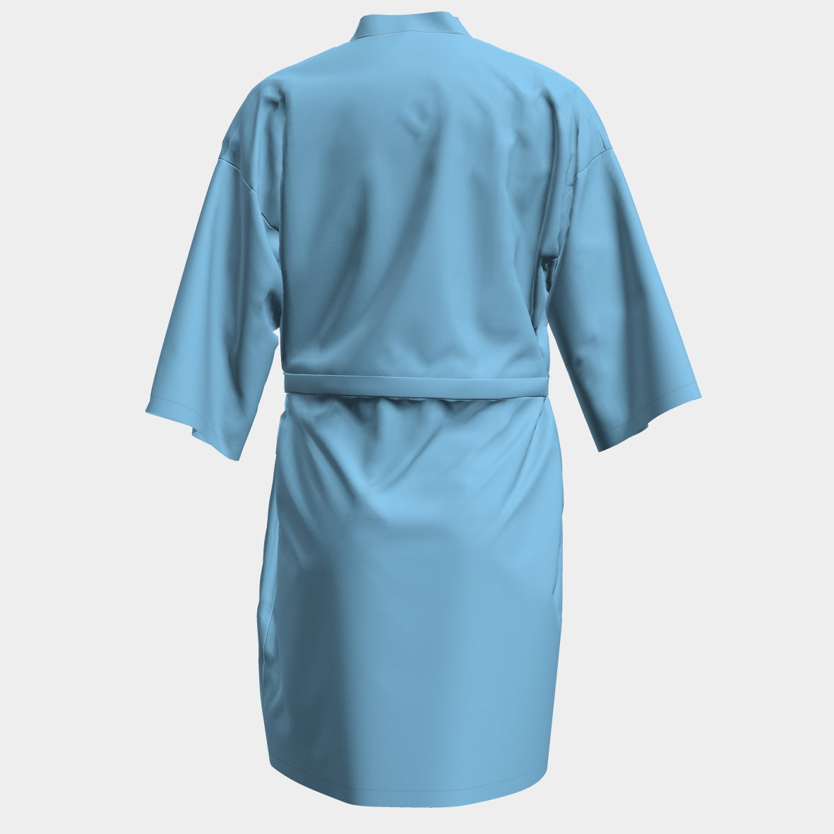 Unisex Beauty Ribstop Salon Robe - Ocean Blue