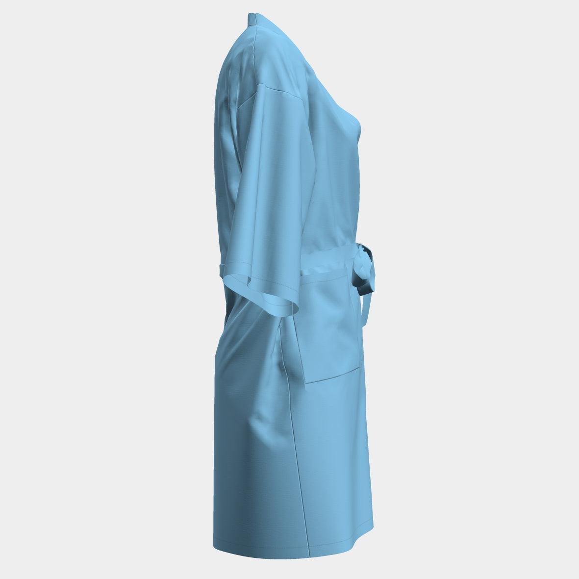 Unisex Beauty Ribstop Salon Robe - Ocean Blue