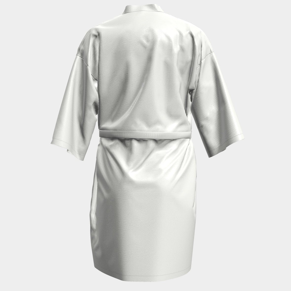 Unisex Beauty Glossy Salon Robe - White