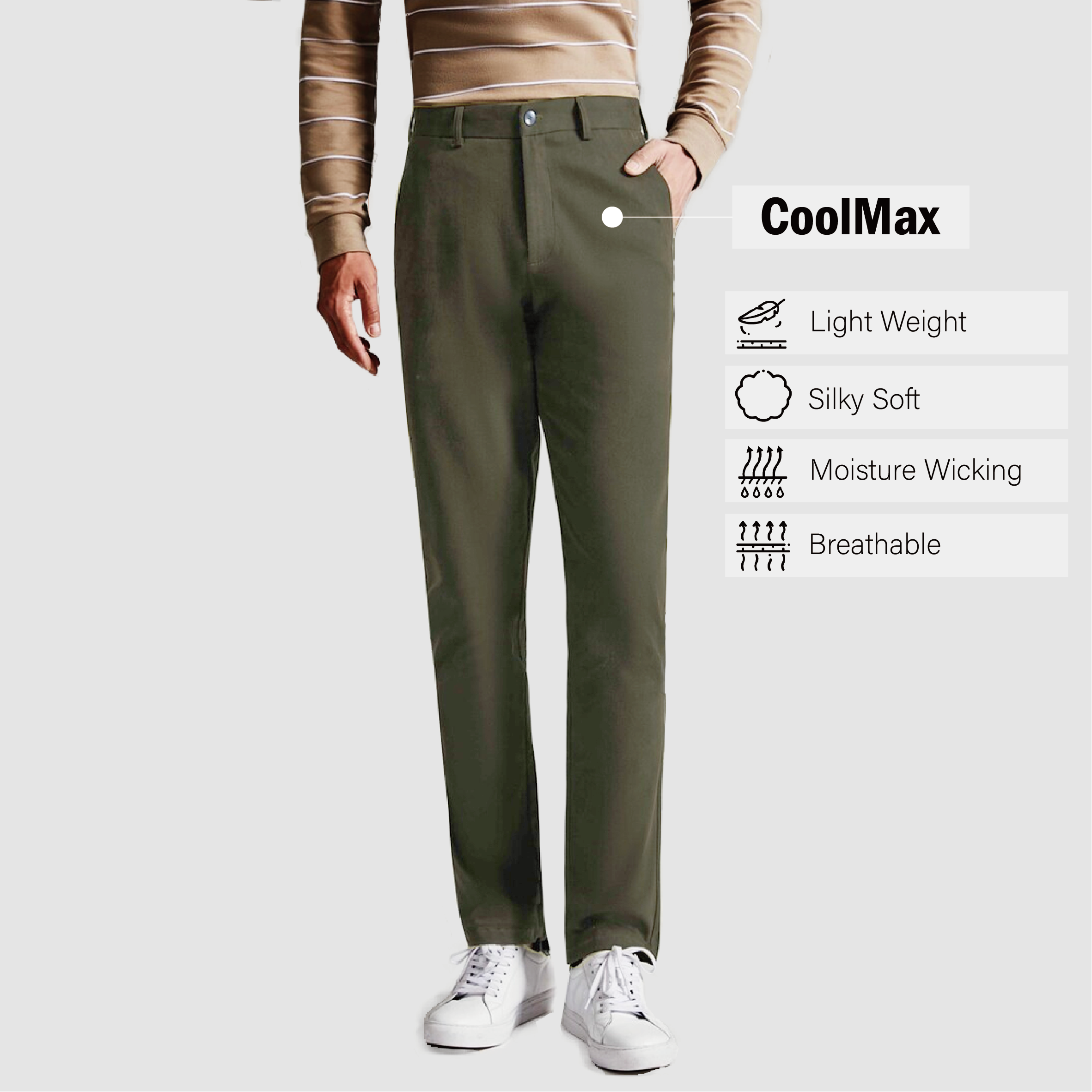 Trousers - <font size="3"><font color="green">Coolmax </font></font>