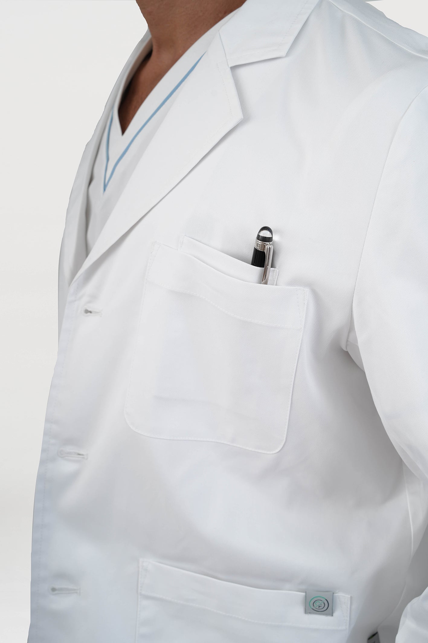 Men's BioNTex™ Easy Care Long Sleeve Short Lab Coat