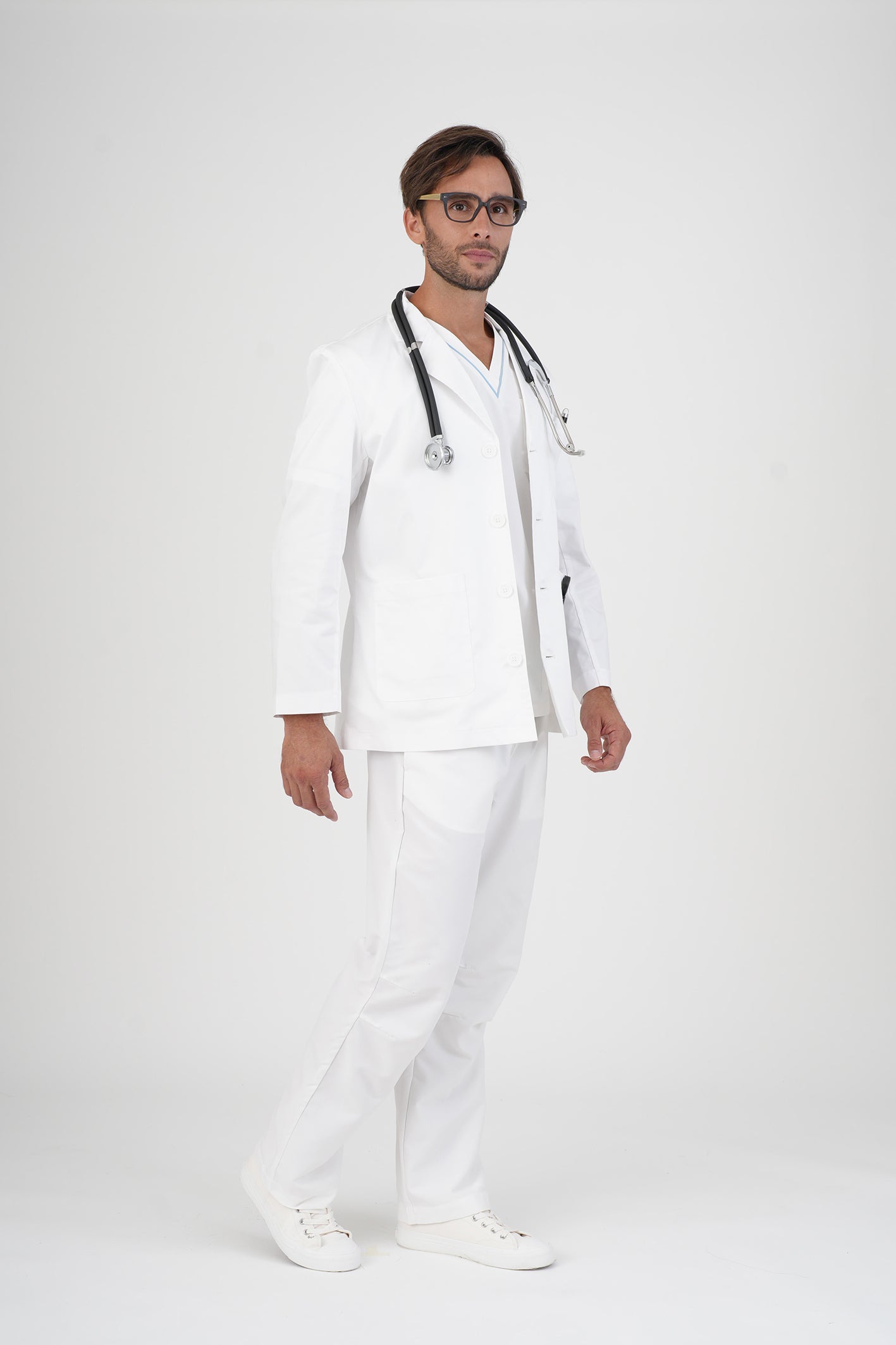 Men's BioNTex™ Eco Long Sleeve Short Lab Coat