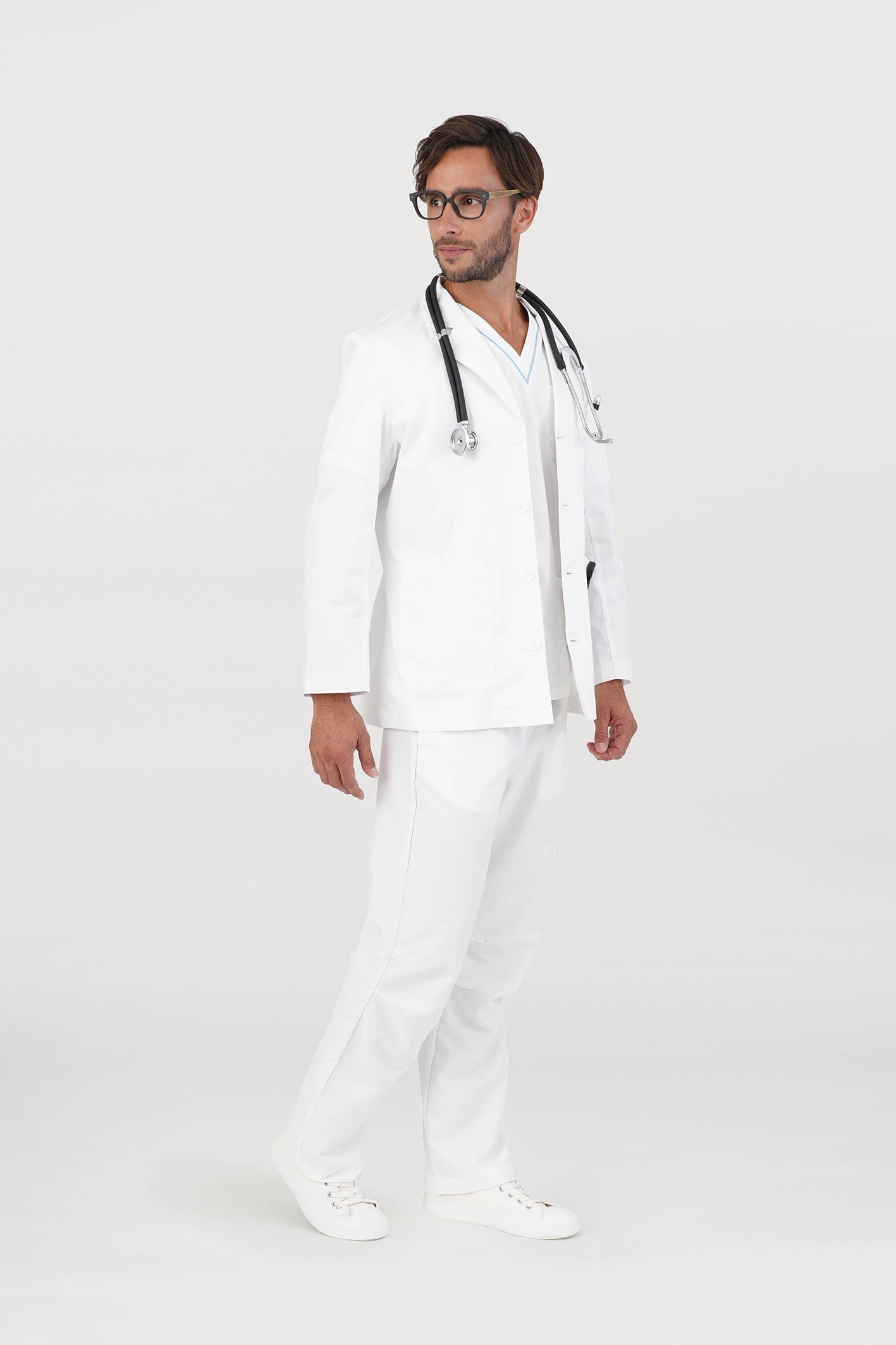 Men's BioNTex™ Easy Care Long Sleeve Short Lab Coat