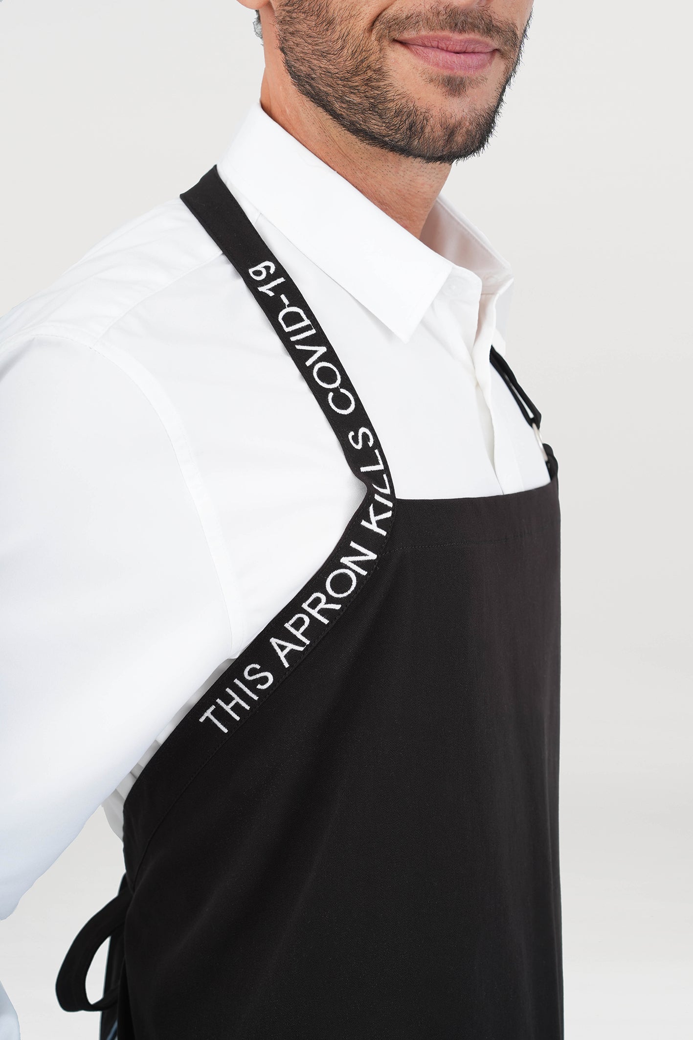 Unisex BioNTex™ Embroidered Strap Bib Apron