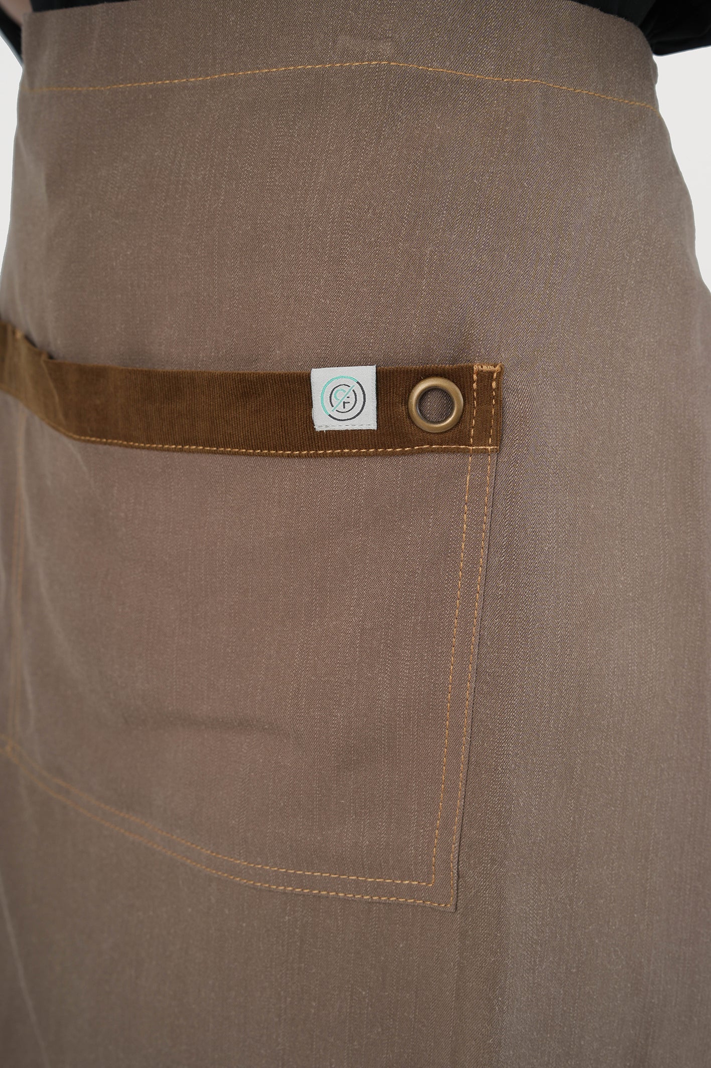 Unisex BioNTex™ Waist Apron with Corduroy Trim